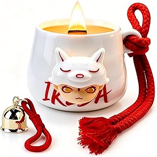 Ikeda Unique Candle Gift for Women & Men, Coconut, Milk&Vanilla Scented Candle for Home, 10.23oz Wood Wick Aromatherapy Candle, Vegan & Cruelty-Free, Coconut & Soy Blend Wax