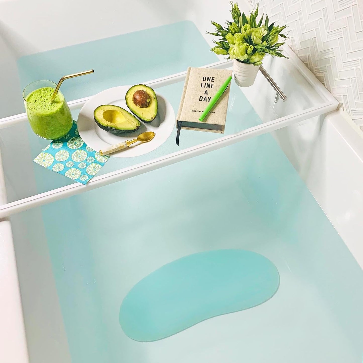 Luxury Body Stopper, Anti-Slip Spa Accessory, Holds Reclined Position in Bath to Fully Release Tension, Bathe Comfortably Hands Free, and Keep Your Hair Dry. Recline, Relax, Stay Put!