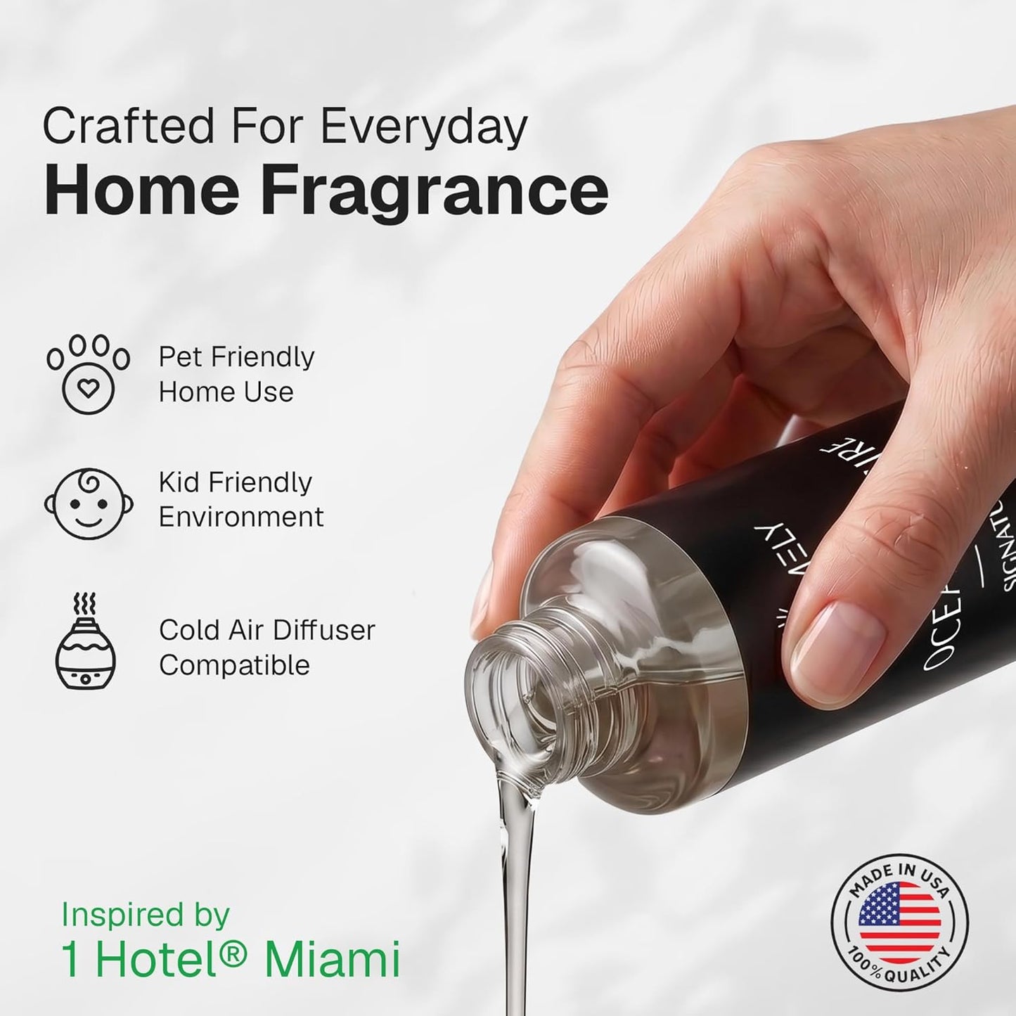 AROMELY Ocean Desire Diffuser Oil Scent | Luxury Home Fragrance Oil for Diffusers | Inspired by The Ritz-Carlton | Signature Scent with Notes of Bergamot, Amber, Musk & Jasmine | 500ml