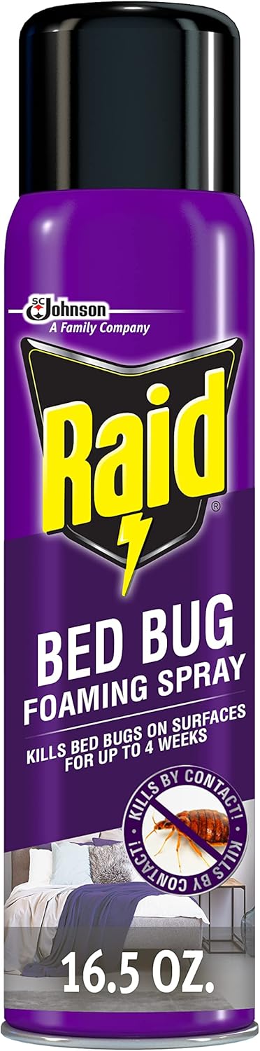 Raid Bed Bug Foaming Spray, Indoor Insecticide Kills Bed Bugs & Eggs, 16.5 oz