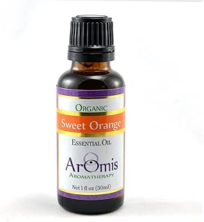 ArOmis Organic Sweet Orange Essential Oil - 100% Pure Therapeutic Grade - 30ml, Undiluted, Premium, Oils Perfect for Aromatherapy 1 fl oz