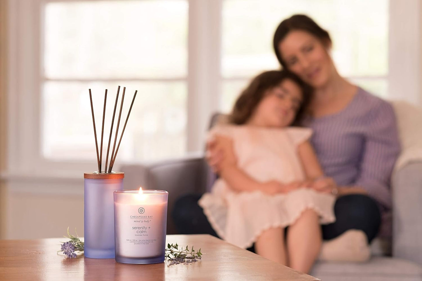 Chesapeake Bay Candle Scented Candle Serenity + Calm (Lavender Thyme) Coffee Table Home Décor