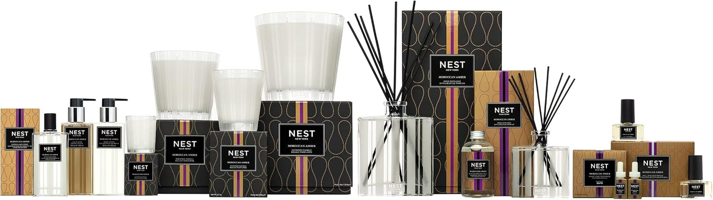NEST New York Wall Diffuser Refill Vials, Moroccan Amber - Set of 2 - Up to 60 Days of Continuous Scent - Cruelty Free, Vegan - Made in USA