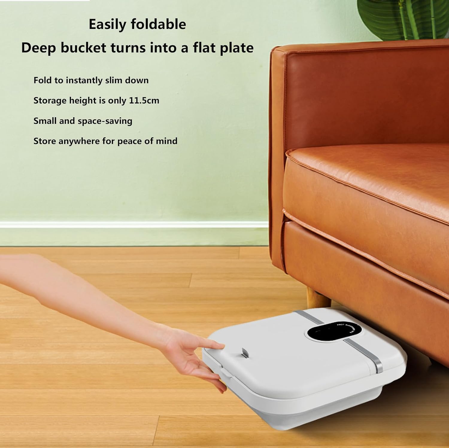Collapsible Foot Spa Bath Massager with Heat, Bubble, Control Shiatsu Foot Massage Soak Tub for Foot Pain Relief, with Acupressure Massage Points and Temperature Control