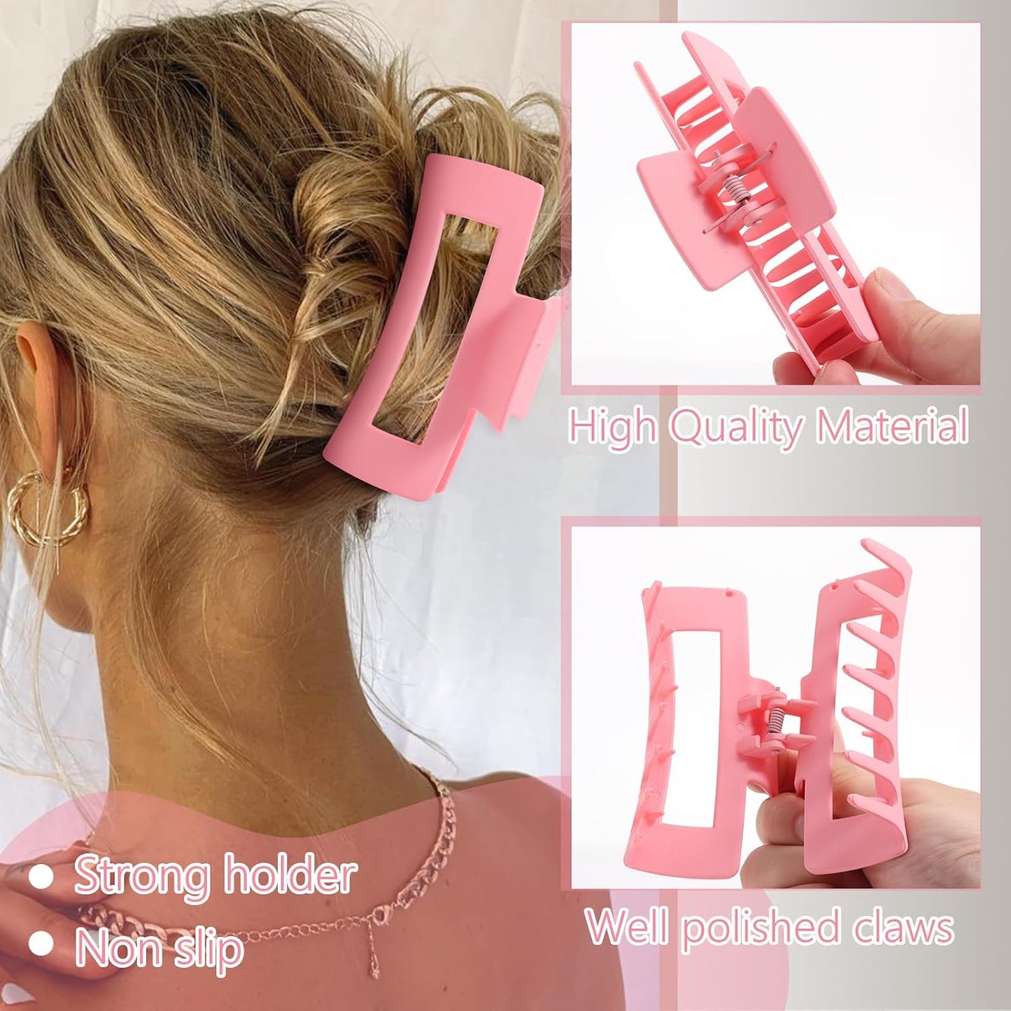 SPA Headbands and Wristband Set for Face Washing with Clear Bag Cute Skincare Makeup Headband Wrist Bands Hair Clips for Women Teenage Girls Gifts Trendy Stuff Pink