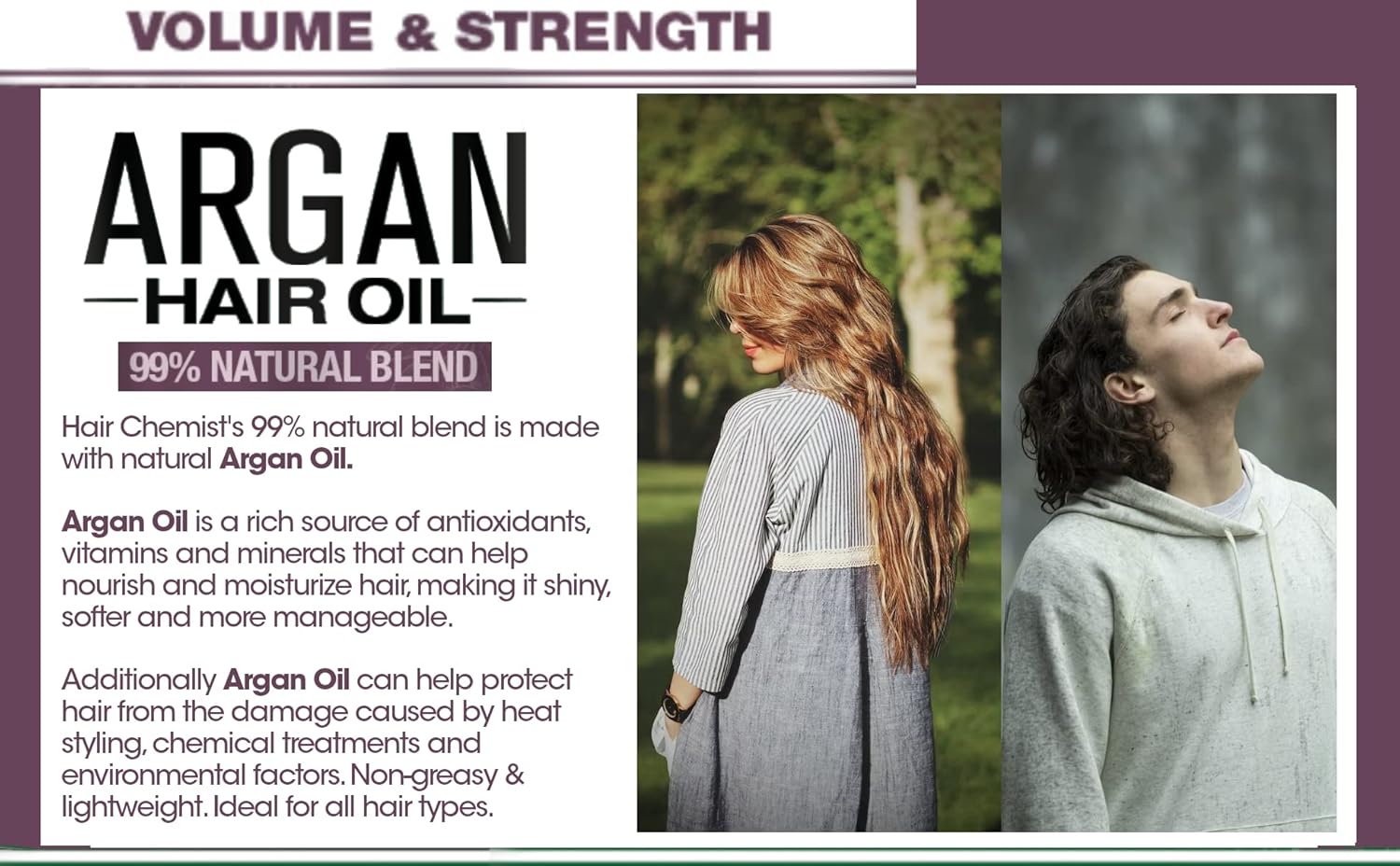 Hair Chemist Volume and Strength Hair Oil - Argan Oil 7.1 oz.