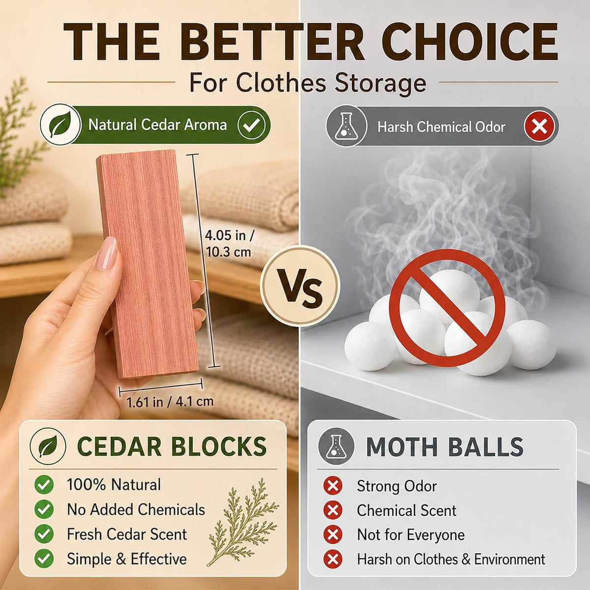 50 PCS Cedar Blocks for Clothes Storage,100% Natural Aromatic Cedar Blocks for Closet Storage,Wardrobe,Drawers,Shelves