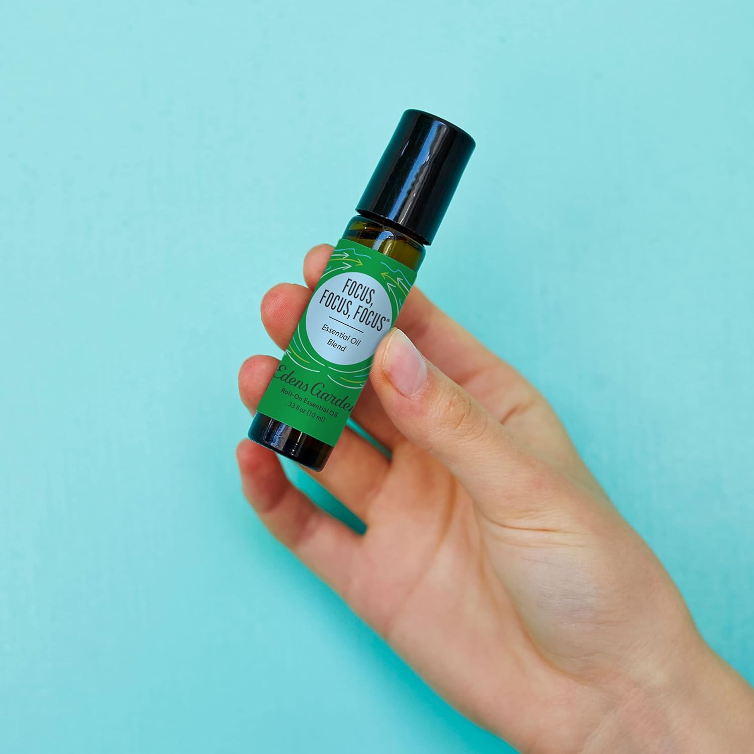 Edens Garden Focus, Focus, Focus Essential Oil Roll-On Blend- 100% Pure Premium Grade, Natural, Therapeutic, Aromatherapy, Kid & Skin Safe, The Best for Comfort, Tension Pre-Diluted 10 ml (.33 fl oz)