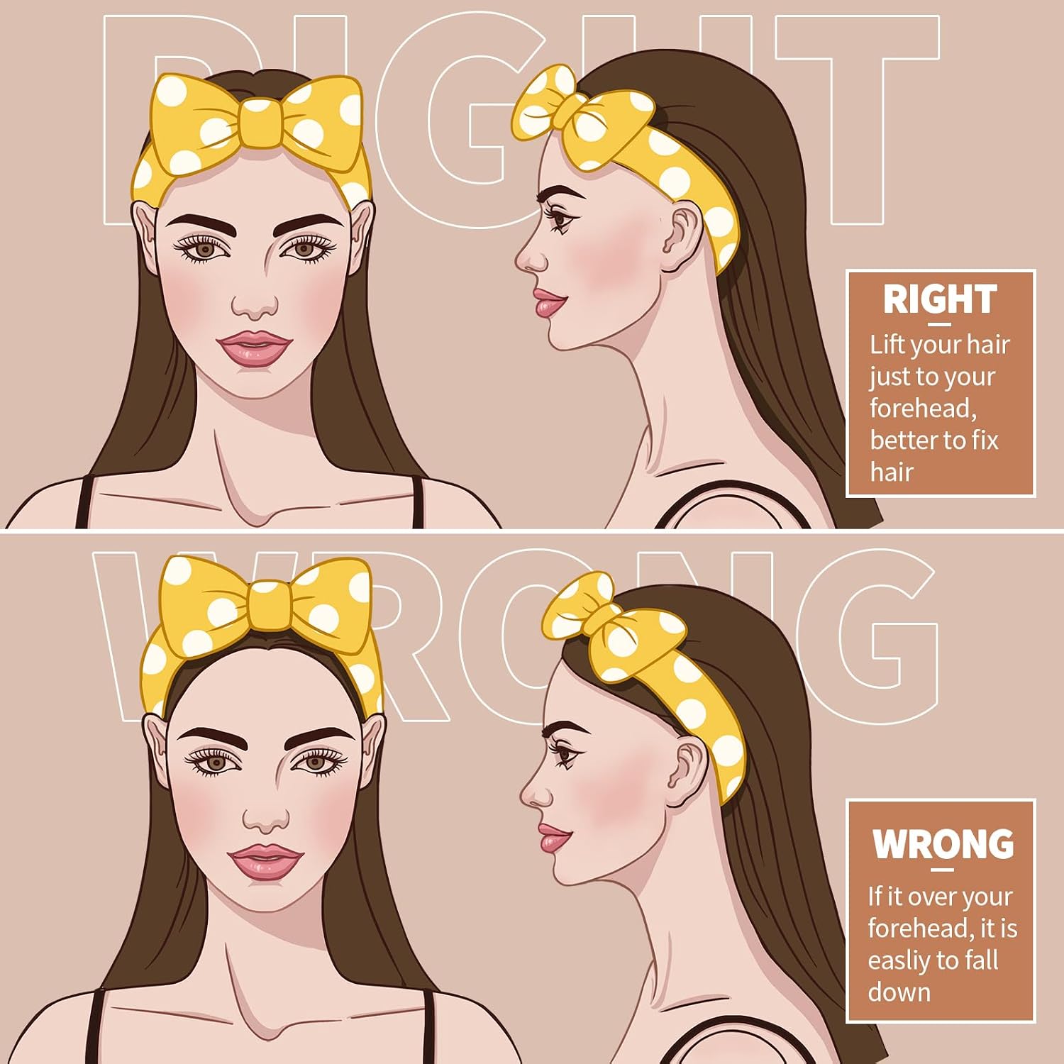 Teenitor 5pcs Makeup Headband with Removable Bow, Spa Headband for Washing Face for Teen Girls Women, Gifts Basket for Teens Girls Party, Skin Care Hairband
