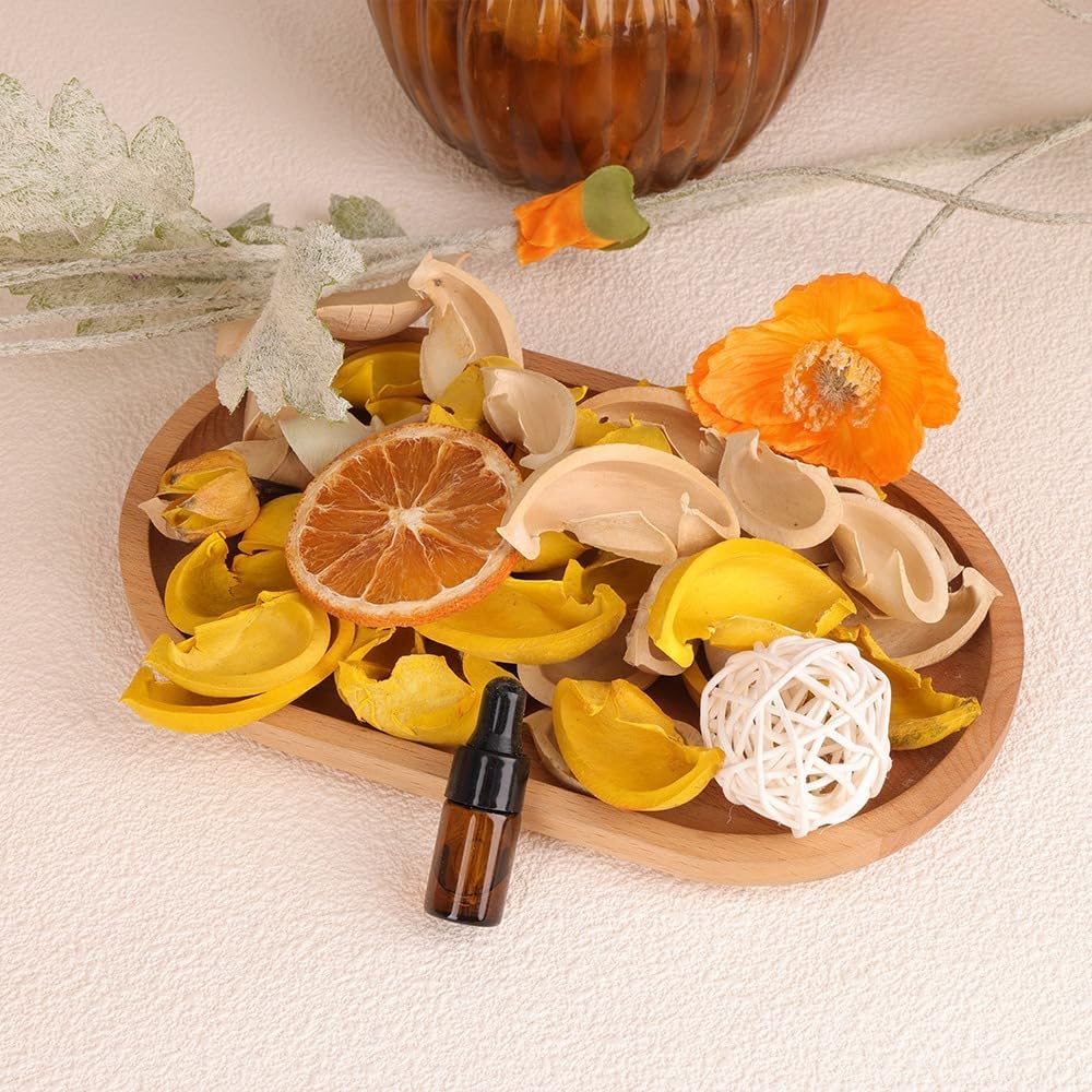 KAV Potpourri Bowl Filler, Spring Pot pourri Dried Flower Vase Fill Mix, Home Decor Scented Dry Petal Puporri, Cinnamon and Citrus, Natural Flower Home Fragrance 14 oz (Yelling Yellow)