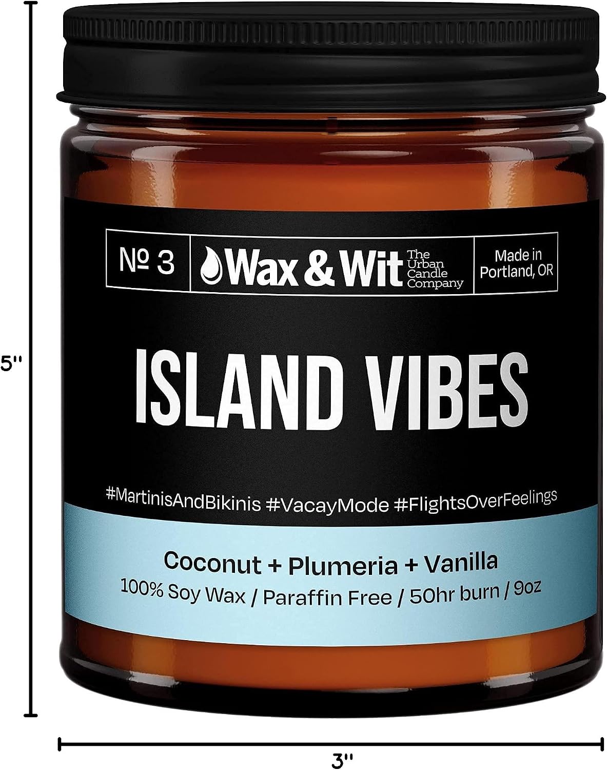 Wax & Wit Funny Soy Candle Gift for Women - Humorous, Aromatherapy Soy Wax Candle, Ideal for Housewarming, Coworker, Birthday – Coconut, Plumeria, Vanilla - 9oz