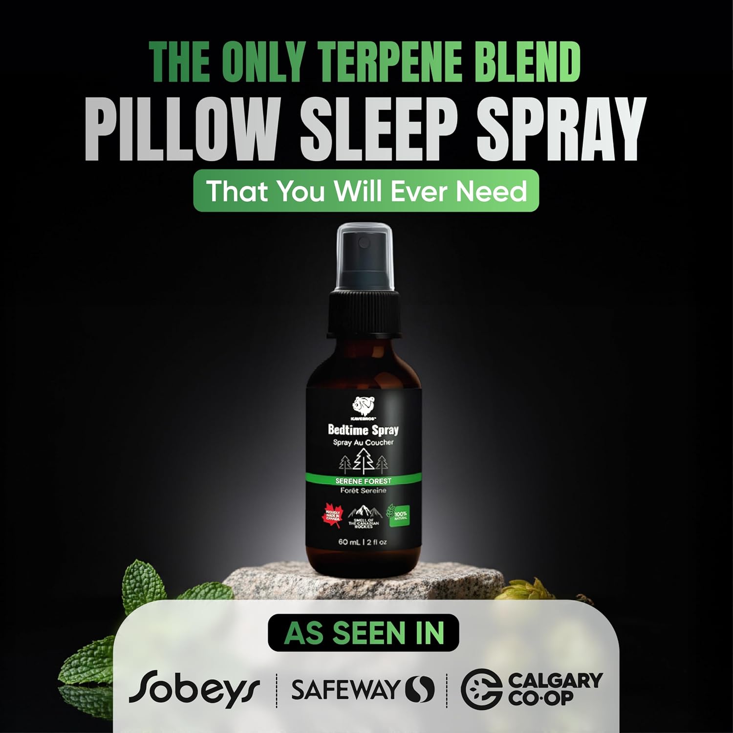 Award Winning Linen Spray for Bedding, 100% Natural Bed Spray, Pillow Mist Sleep Spray for Adults, Deep Sleep Pillow Spray for Sleeping Calm, Lavender & Melatonin Free, 10 Essential Oil Blend,2 fl oz