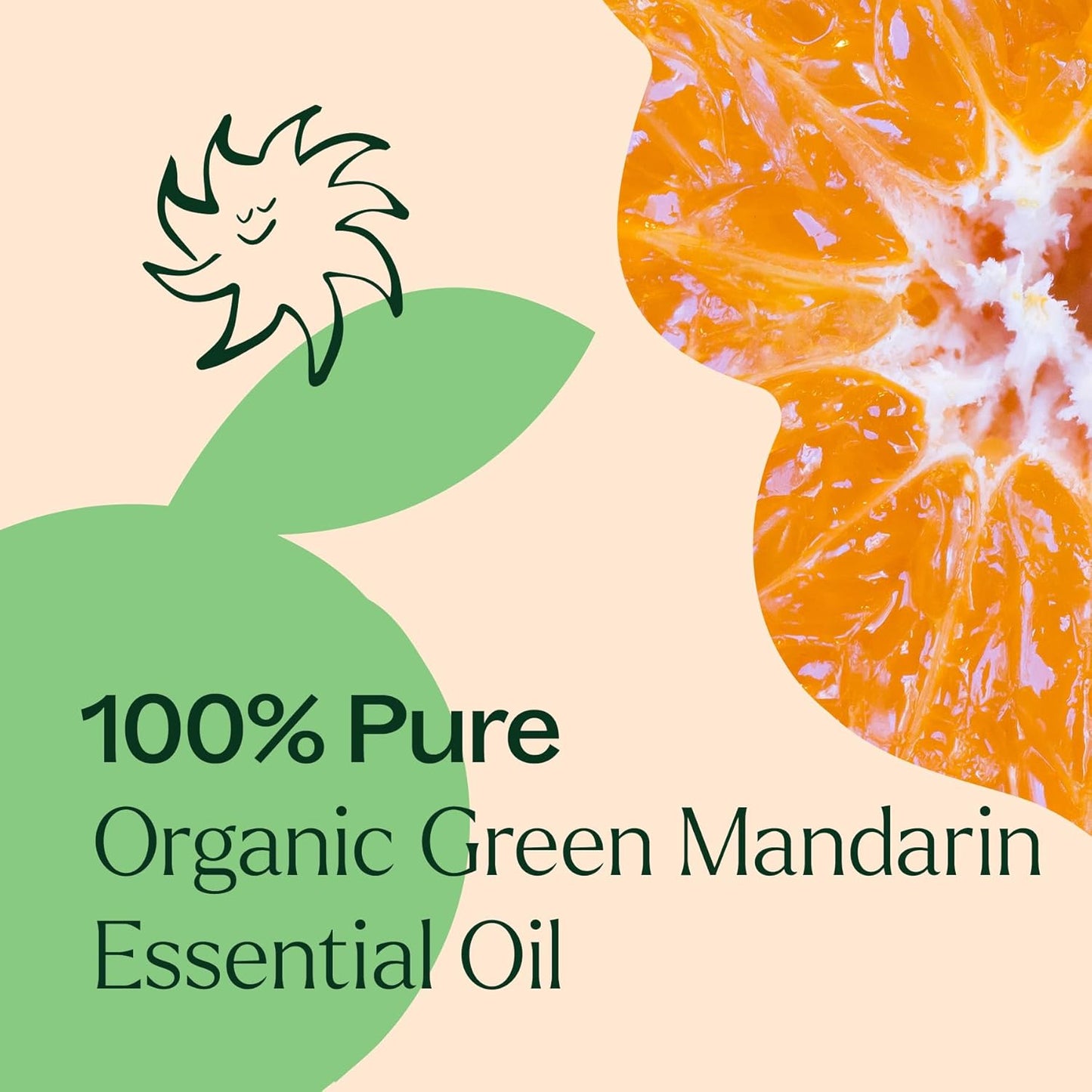 Plant Therapy Organic Green Mandarin Essential Oil 10 mL (1/3 oz) 100% Pure, Undiluted, USDA Certified Organic, Aromatherapy for Stress Relief, Natural Skin Care