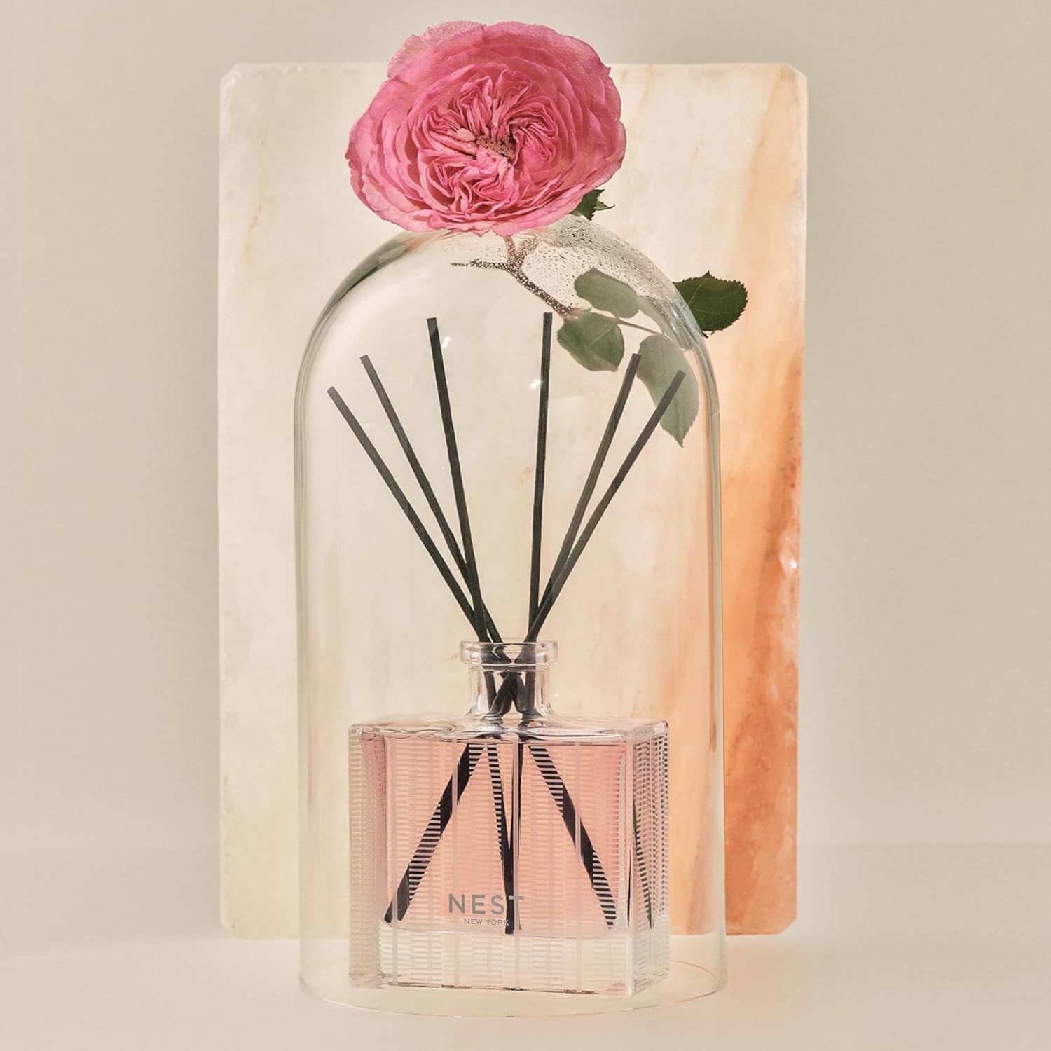 NEST New York Reed Diffuser Liquid Refill, Himalayan Salt & Rosewater - 5.9 fl oz - Fragrance for Up to 90 Days - Flame Free