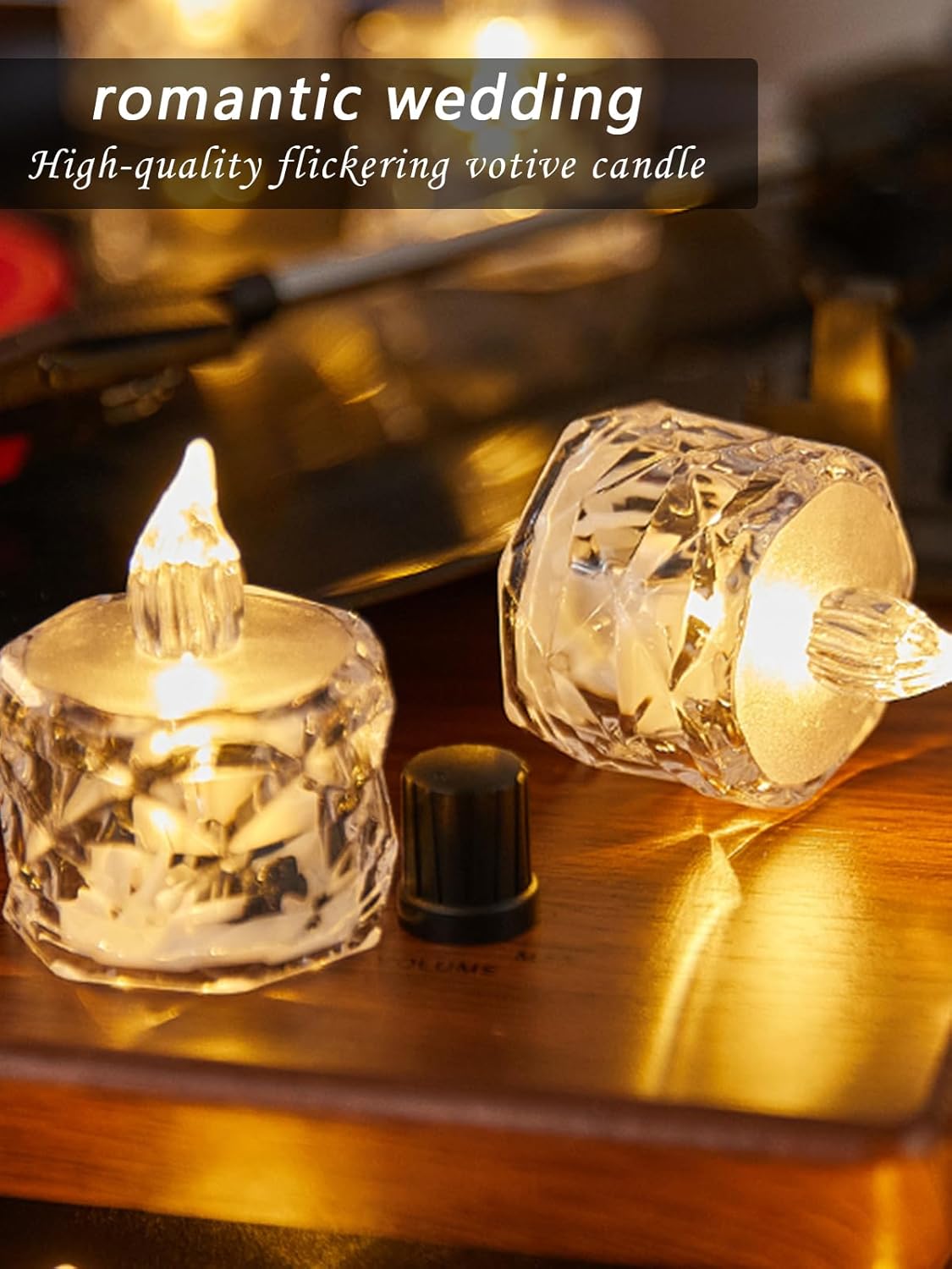 12 Pcs Flickering Flameless Candle Battery Tea Lights for Weddings | For Weddings
