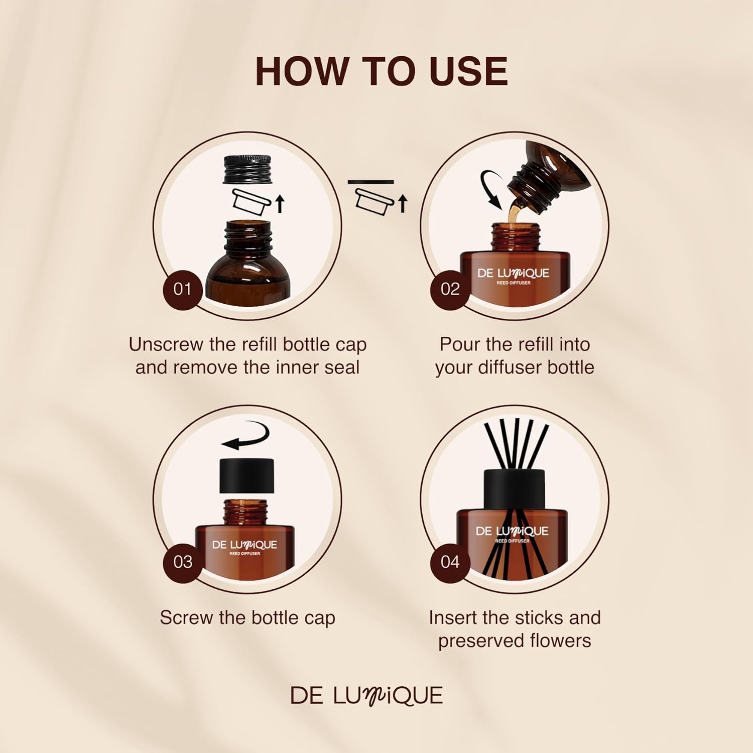 Wildwood Scent Reed Diffuser Refill, Premium Essential Oils, 150ml/5.07 fl oz, Long-Lasting 8-12 Weeks