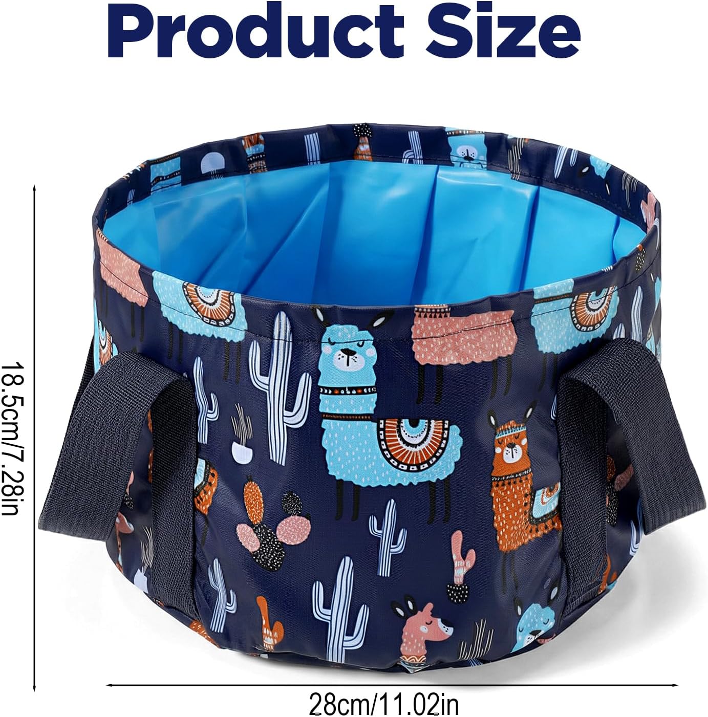 Yolev Foot Bucket for Soaking Feet Portable Foot Bath Basin 7.2 Inches High Travel Foot Tube for Soaking Feet Home Pedicure & Outdoor Camping Washing (Blue)