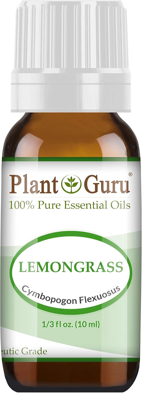 Lemongrass Essential Oil 10 ml 100% Pure Undiluted Therapeutic Grade for Aromatherapy Diffuser, Natural Healthy Skin, Body and Hair Growth