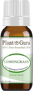 Lemongrass Essential Oil 10 ml 100% Pure Undiluted Therapeutic Grade for Aromatherapy Diffuser, Natural Healthy Skin, Body and Hair Growth