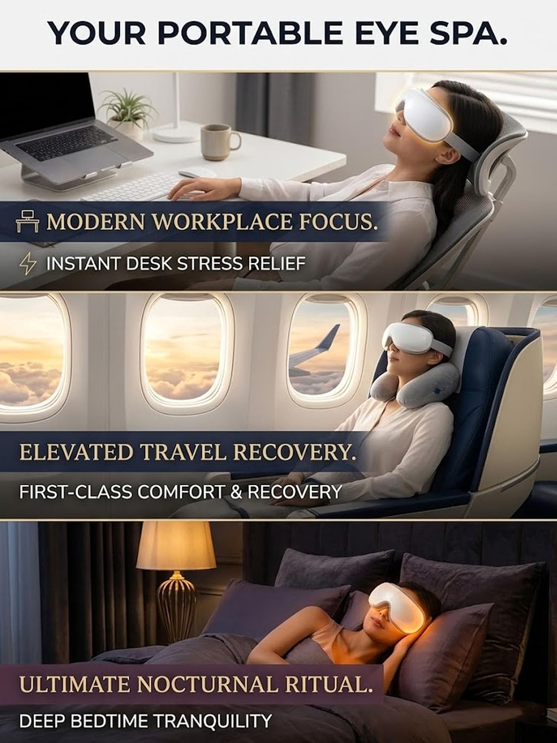 Steam Therapy for The Eyes, Beminda Eye Steam Therapy Pro, Sustained 42°C Steam Therapy, 10 Minutes A Day, Hands-Free, Nano Mist Warm Compress for Eye (Steam Therapy Pro)