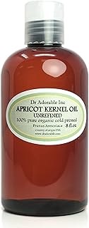 Dr Adorable - 8 oz - Apricot Kernel Oil UNREFINED - 100% Pure Natural Organic Cold Pressed