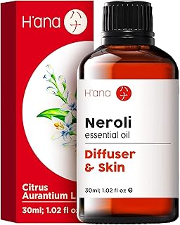 H'ana Neroli Oil - 1.02 Fl Oz Neroli Essential Oil for Hair, Skin, Diffuser, Aromatherapy & DIY