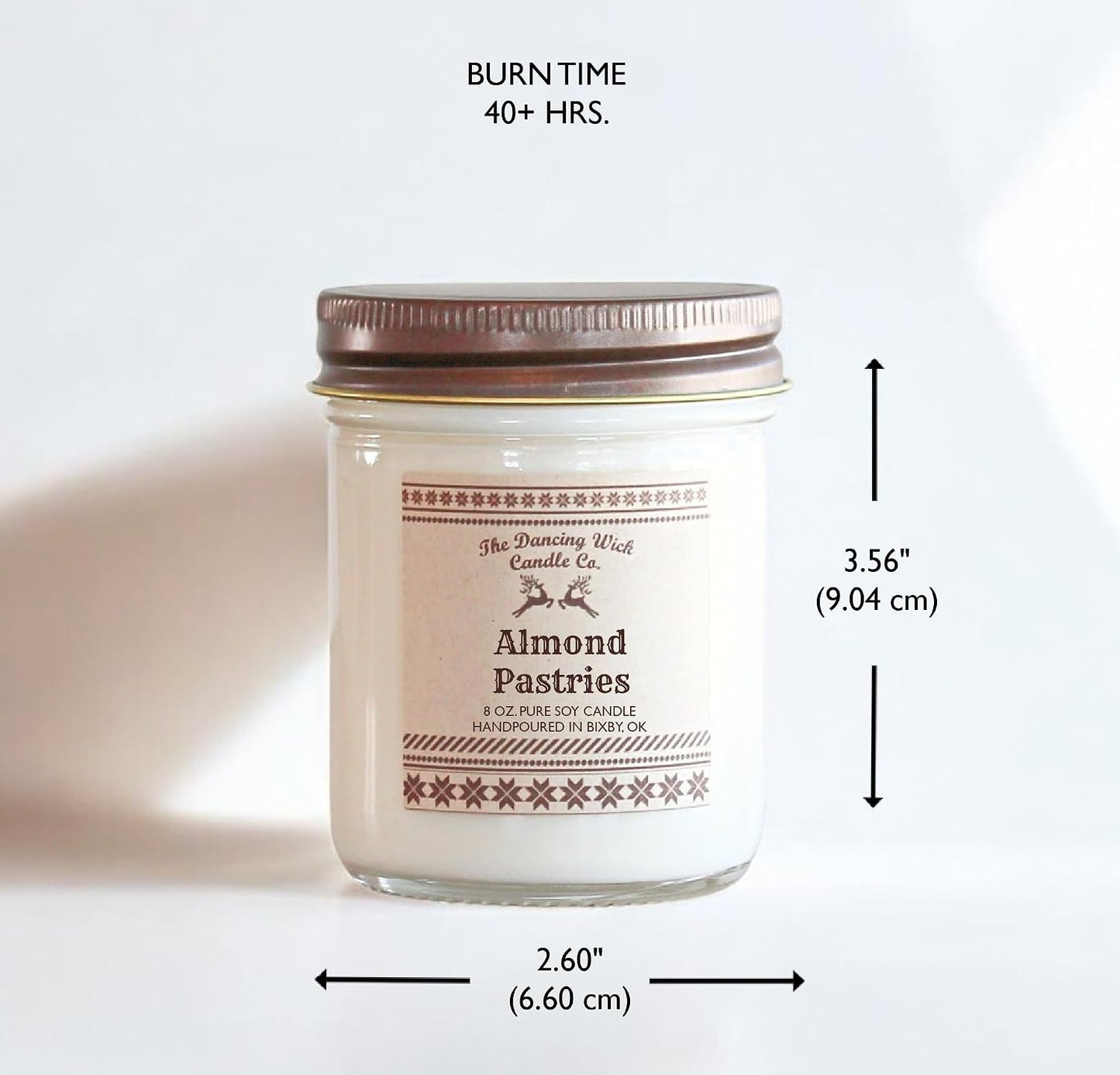 Almond Pastries Soy Candle – Nutty Almond, Creamy Amaretto, Cinnamon, Nutmeg, Lemon Zest - 8 oz, Hand-Poured for Cozy Home - Non-Toxic - Made in the USA (Almond Pastries)