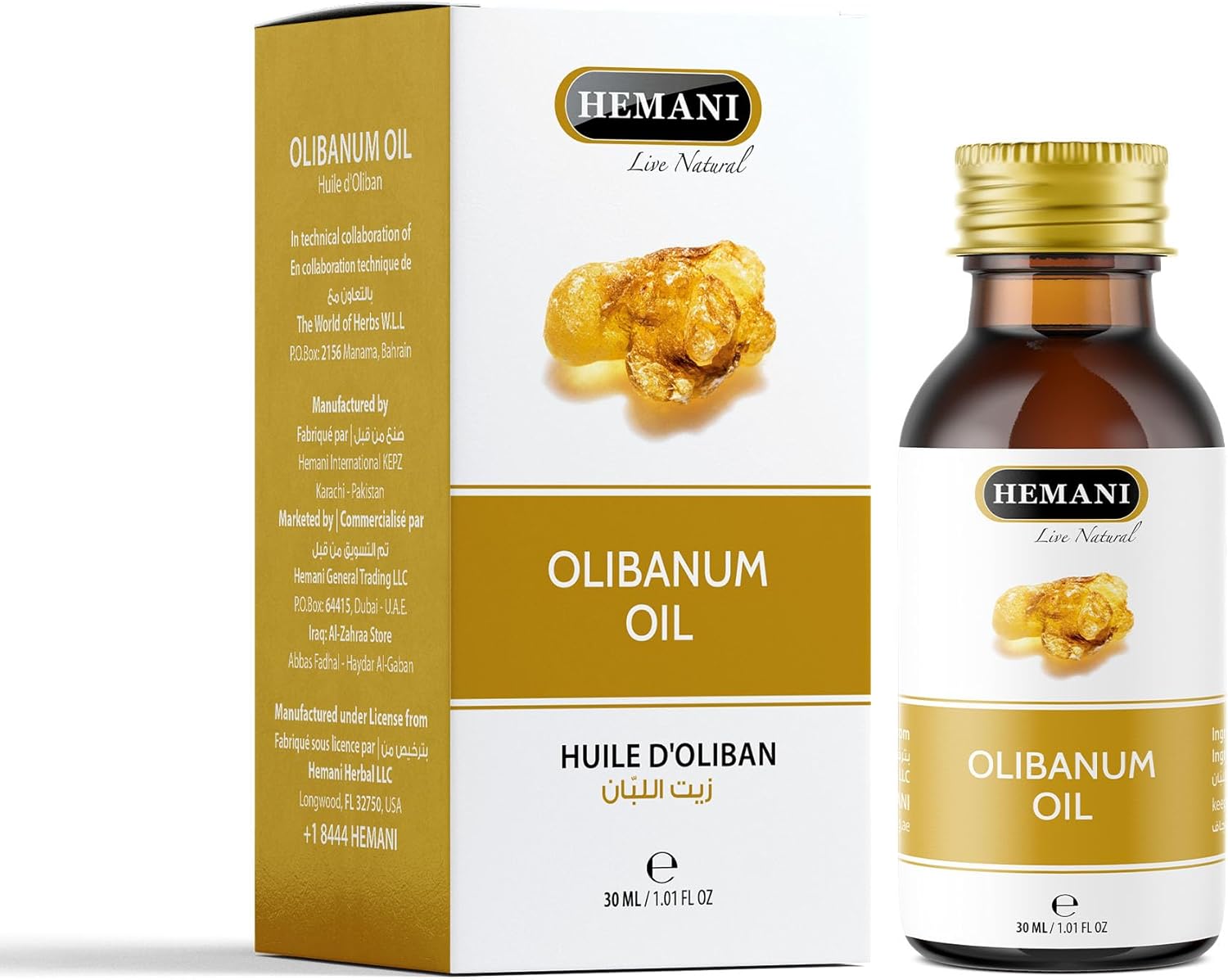 Hemani Olibanum Oil 30ml (1 Fl Oz) - 100% Pure | Sacred Frankincense Aroma | Natural Olibanum Essential Oil for Meditation by Hemani