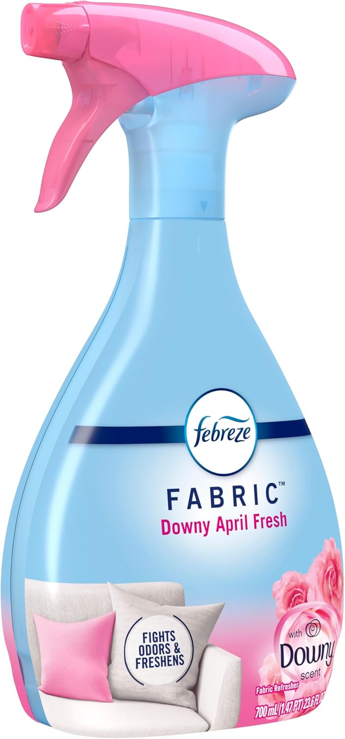 Febreze Fabric Spray Air Freshener, Odor-Fighting Fabric Refresher, Sneaker Balls Alternative, Couch Cleaner, Linen Spray, Multi-Use, Downy April Fresh Scent, 23.6 fl oz