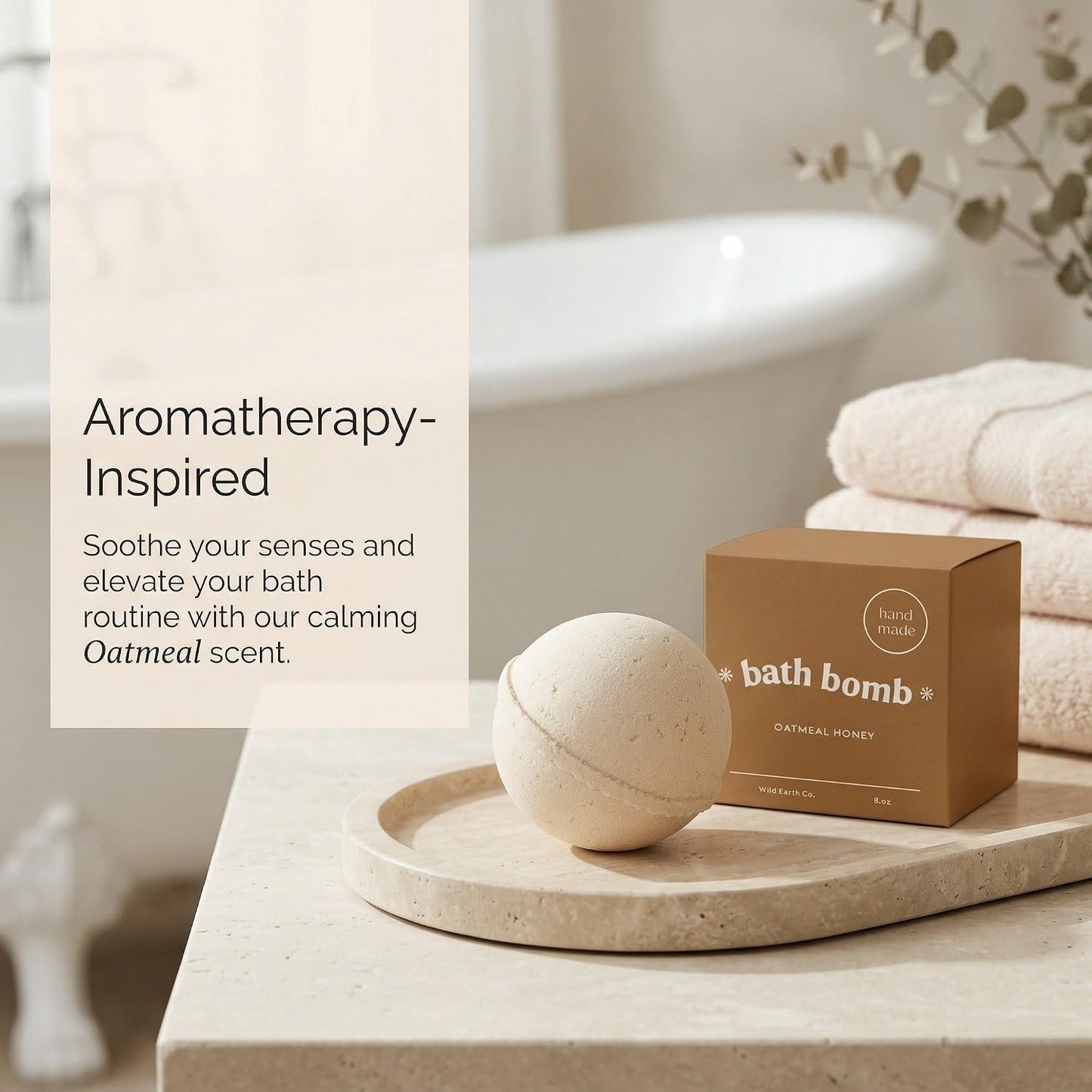 Unboxme Gifts Bath Bombs for Women - 4 Pack Large 8 oz Shea Butter Spa Gift Set, Moisturizing Fizzy Bath Bombs, Oatmeal Scent