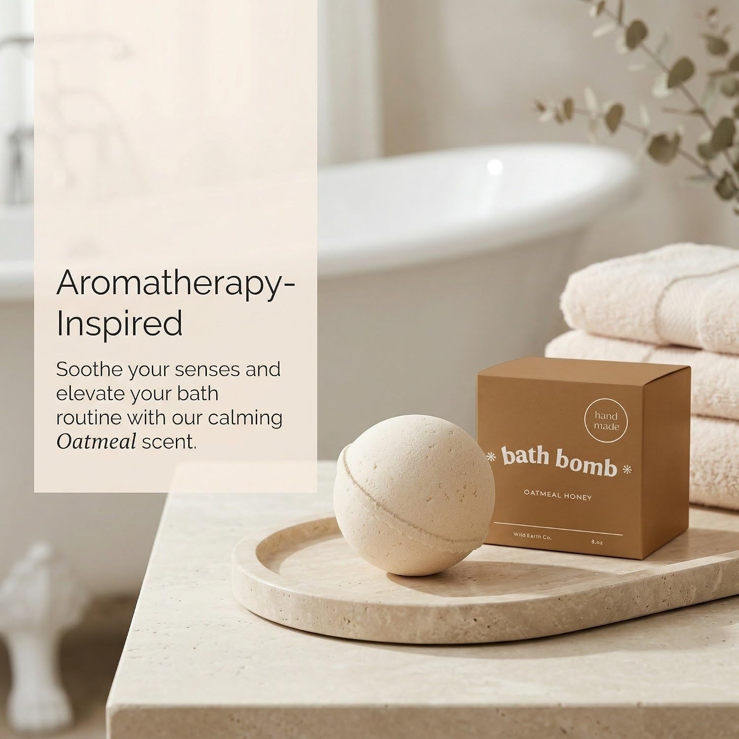 Unboxme Gifts Bath Bombs for Women - 4 Pack Large 8 oz Shea Butter Spa Gift Set, Moisturizing Fizzy Bath Bombs, Oatmeal Scent