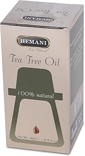 Hemani Tea Tree Oil 40mL - Pure Essential Oil for Skin Clarity & Aromatherapy | Purifying & Halal Certified | Since 1949