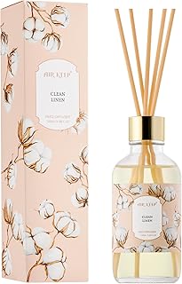 Airkeep Reed Diffuser Oil Set with Reed Sticks, Clean Linen Aromatherapy Oil Scent Diffuser for Home Office Bathroom Decoration Perfume and Gifts 3.38 oz/100ml