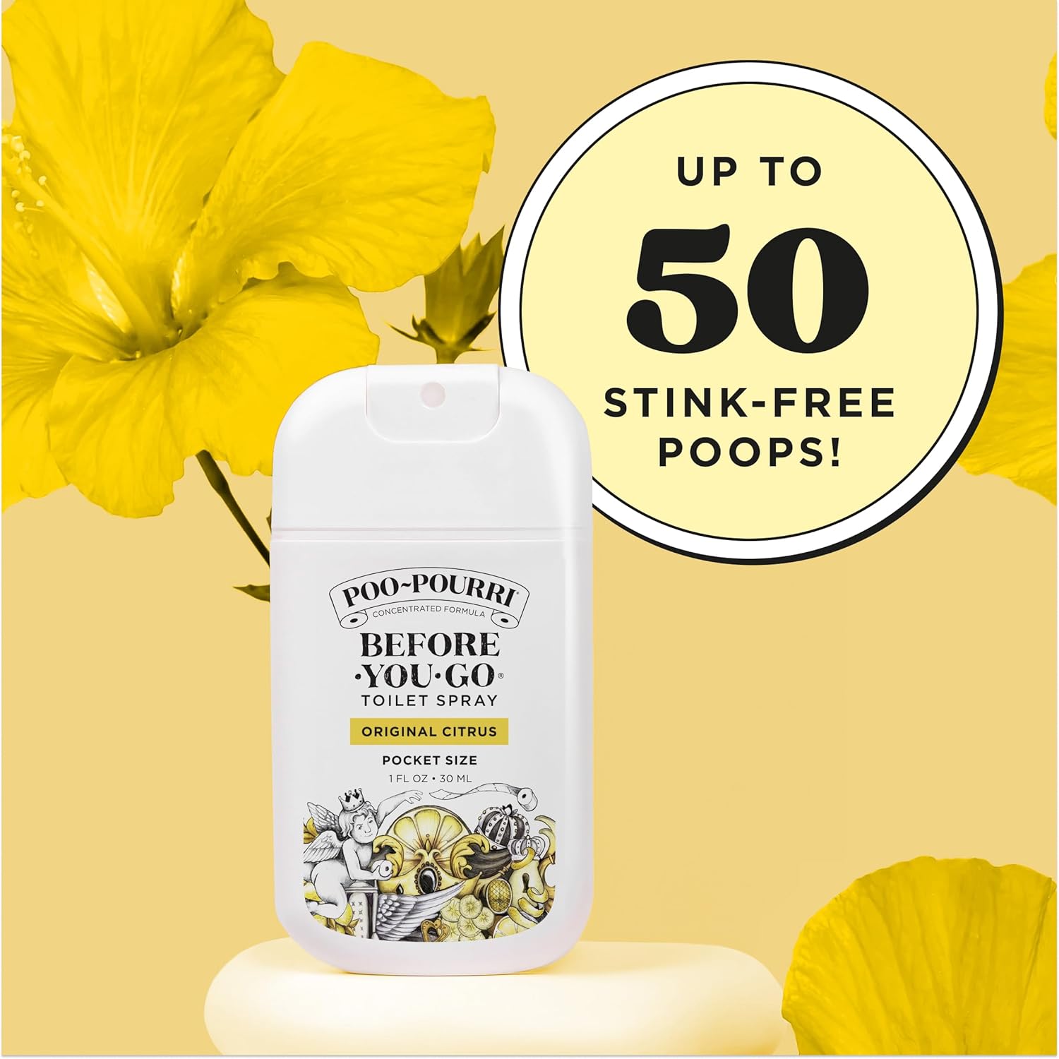 Poo-Pourri Before-You-Go Pocket Toilet Spray, Travel Essentials, Original Citrus, 1 Fl Oz 2 Pack, Up to 50 Uses, On-The-Go Bathroom Odor Deodorizer with Essential Oils, TSA Approved Size