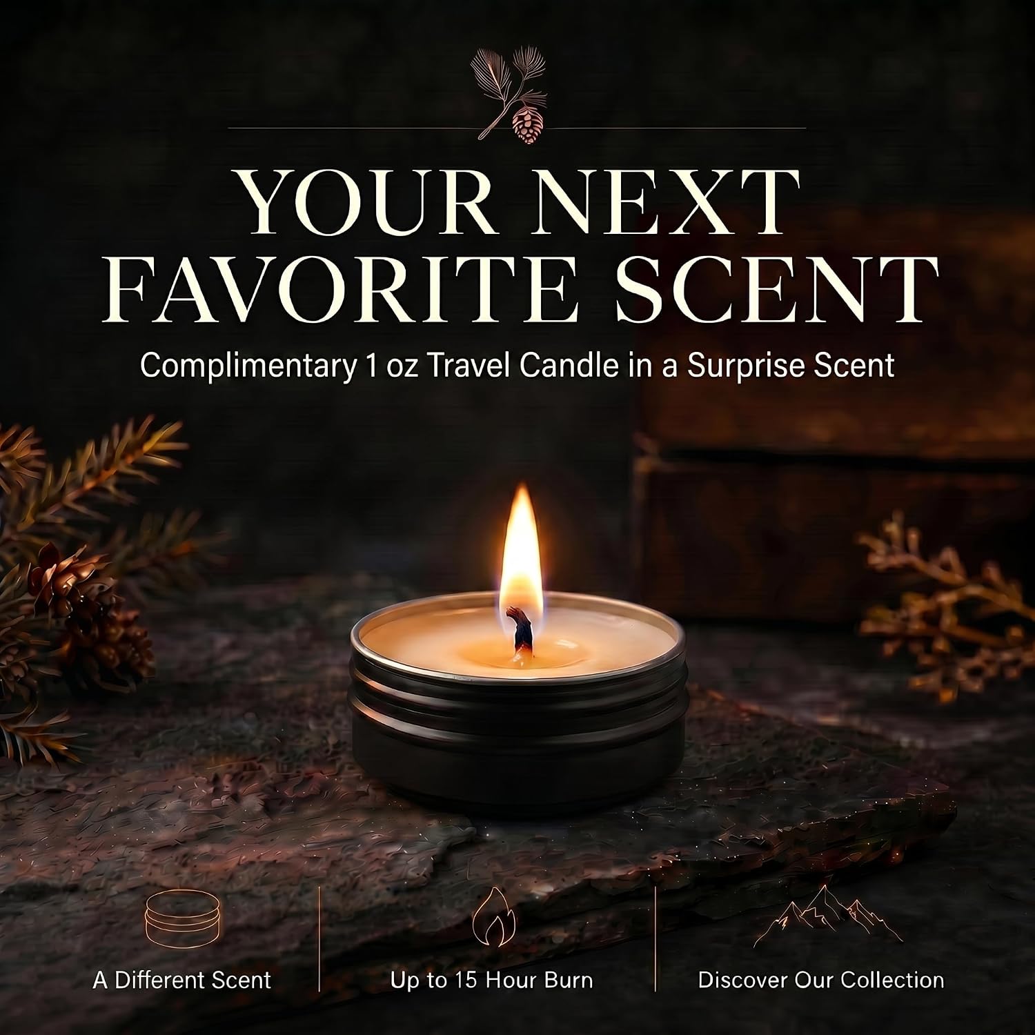 Hemlock Park Blood Orange Sage Apothecary Scented Candle | Crackling Wood Wick, Botanical Fragrance & Coconut Apricot Wax | Up to 60 Hour Burn Time | 8 oz | Made in USA