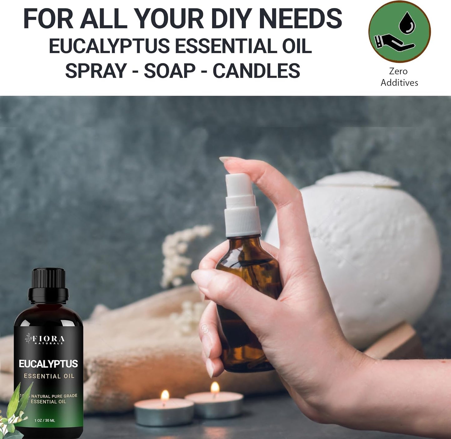 Immunity Essential Oil Blend for Health Shield Aromatherapy with Clove Cinnamon Lemon Rosemar & Eucalyptus Essential Oil - 100% Pure Eucalyptus Oil for Diffuser