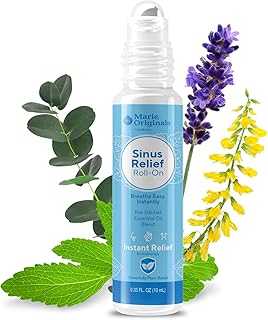 Marie Originals Breathe Blend Essential Oils Sinus Roll on | Natural Eucalyptus, Peppermint Lavender Essential Oil Roll on | Aromatherapy Support for Clear Breathing, Head Ease, Relaxation | 10 mL