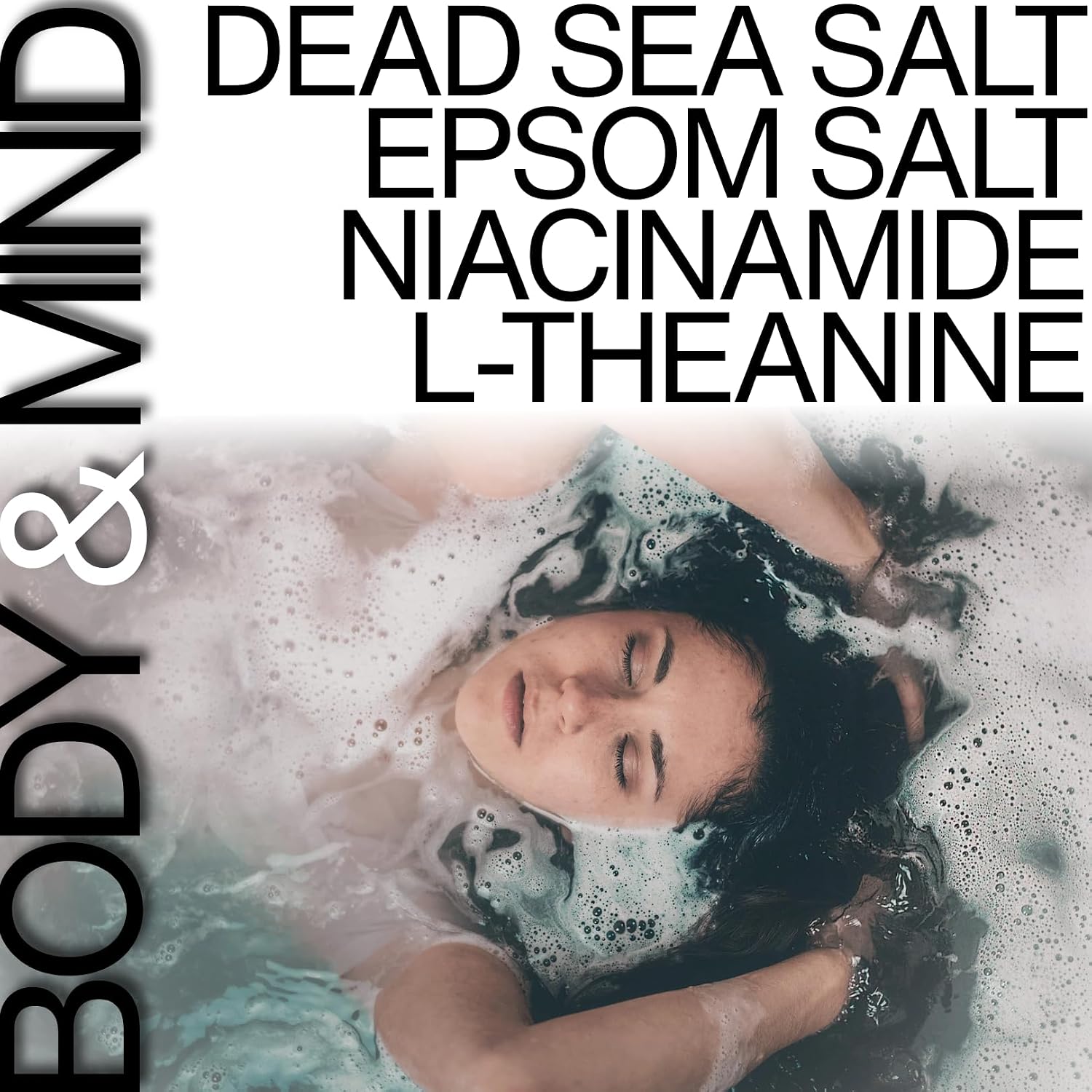 Magnesium Epsom Salt Bath Soak with Dead Sea Salt | Hydrating Skin Care & Muscle Relief with L-Theanine, Niacinamide & Potassium | Stress Relief & Relaxation for Body & Mind | GEOBATH | 3lb