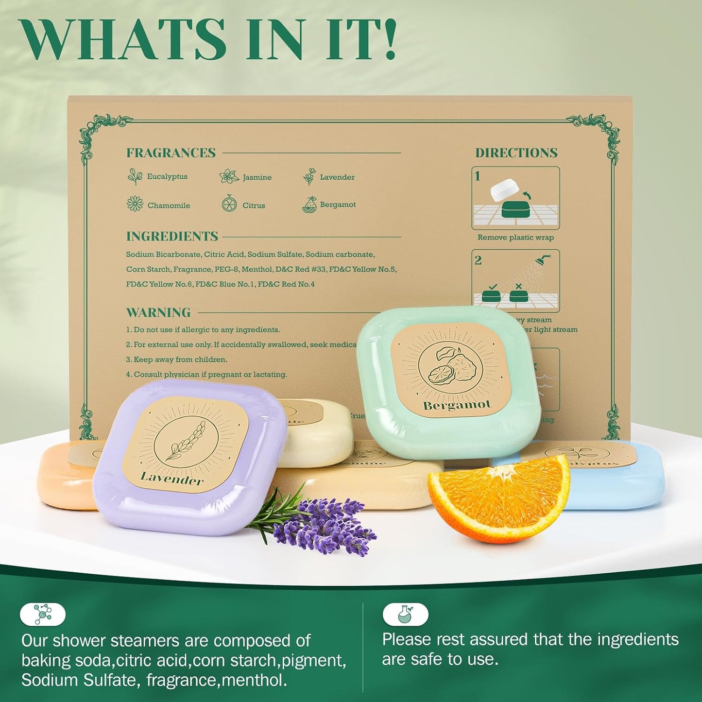 SeasonBliss Shower Steamers, 6 Pack Set Shower Bombs Tablets with Presents Box for Women with 6 Fragrances with Shea Butter for Self-Care & Relaxation, Mother's Day, Christmas