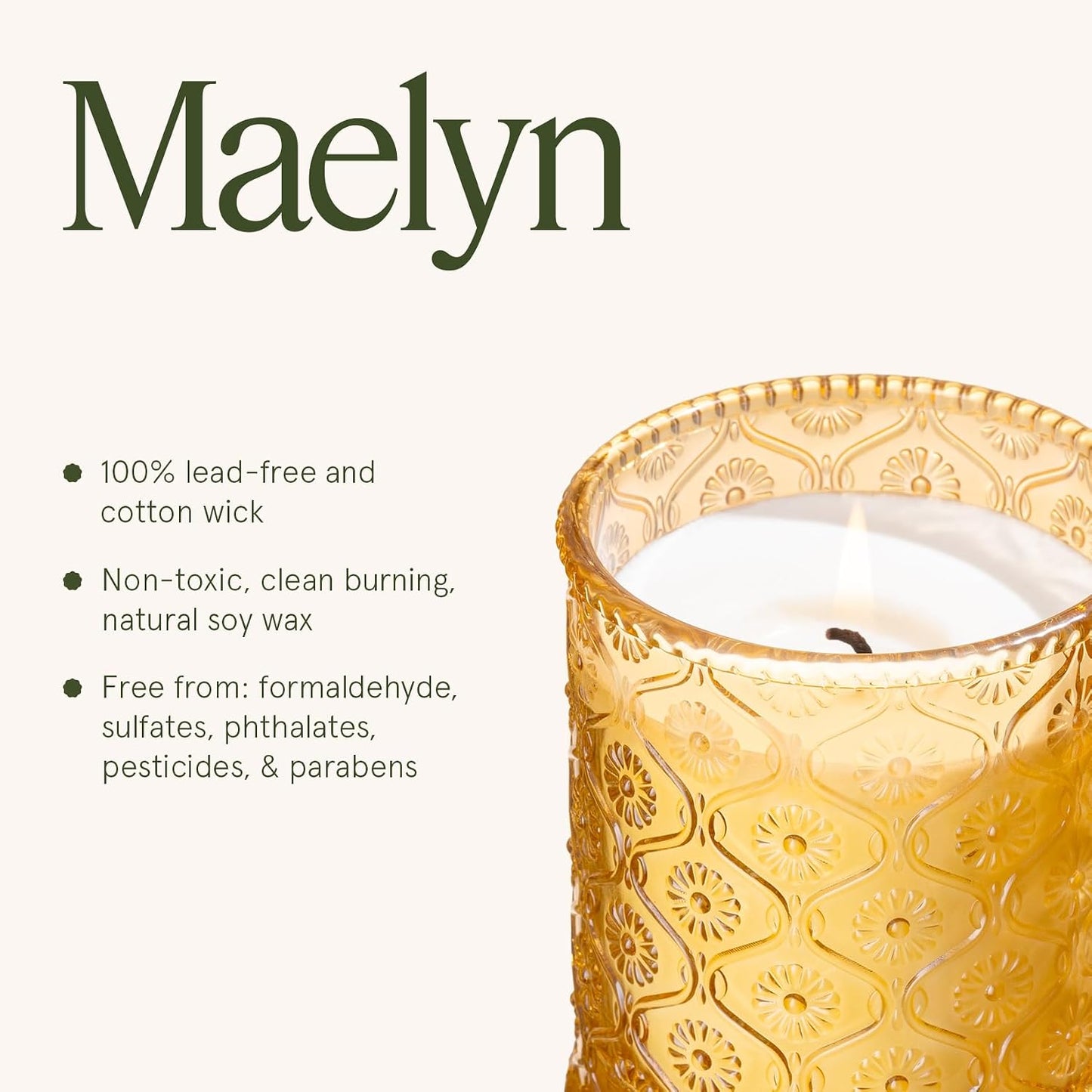 LA JOLIE MUSE Santal Himalayen Scented Candles for Home, Natural Soy 40 Hrs | Luxury Jar Candle, Clean Non Toxic, Gift for Women & Men, Decorative Candles for Candle Wamer,Pretty Candles,Sandalwood Amber