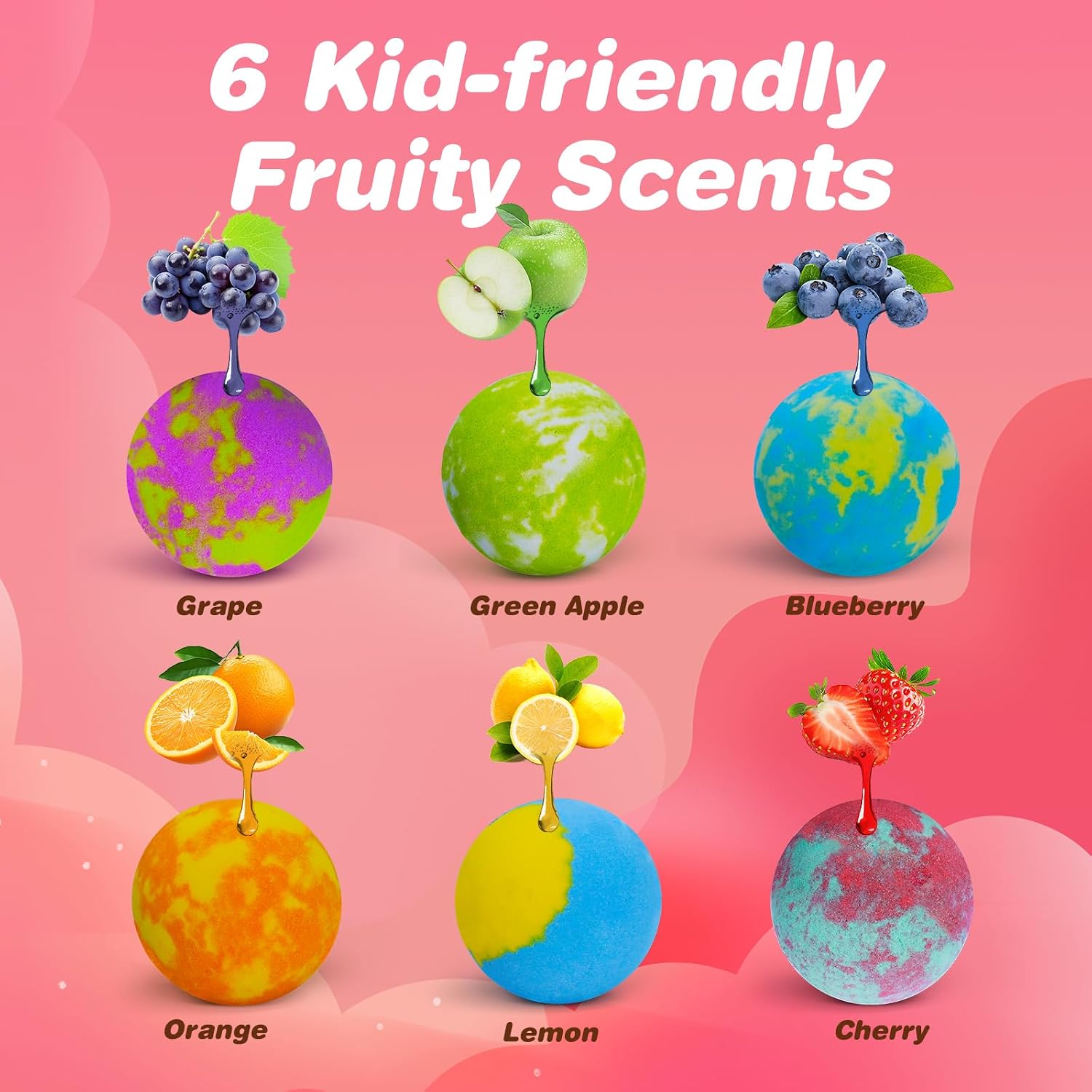 Bath Bombs for Kids with Surprise Toys Inside, 6 Pack Bath Bombs Gift Set with Pull-Back Vehicles Cars, Fun and Bright Colors Bubble Set, Car Bath Toys for Boys Girls Birthday, Christmas