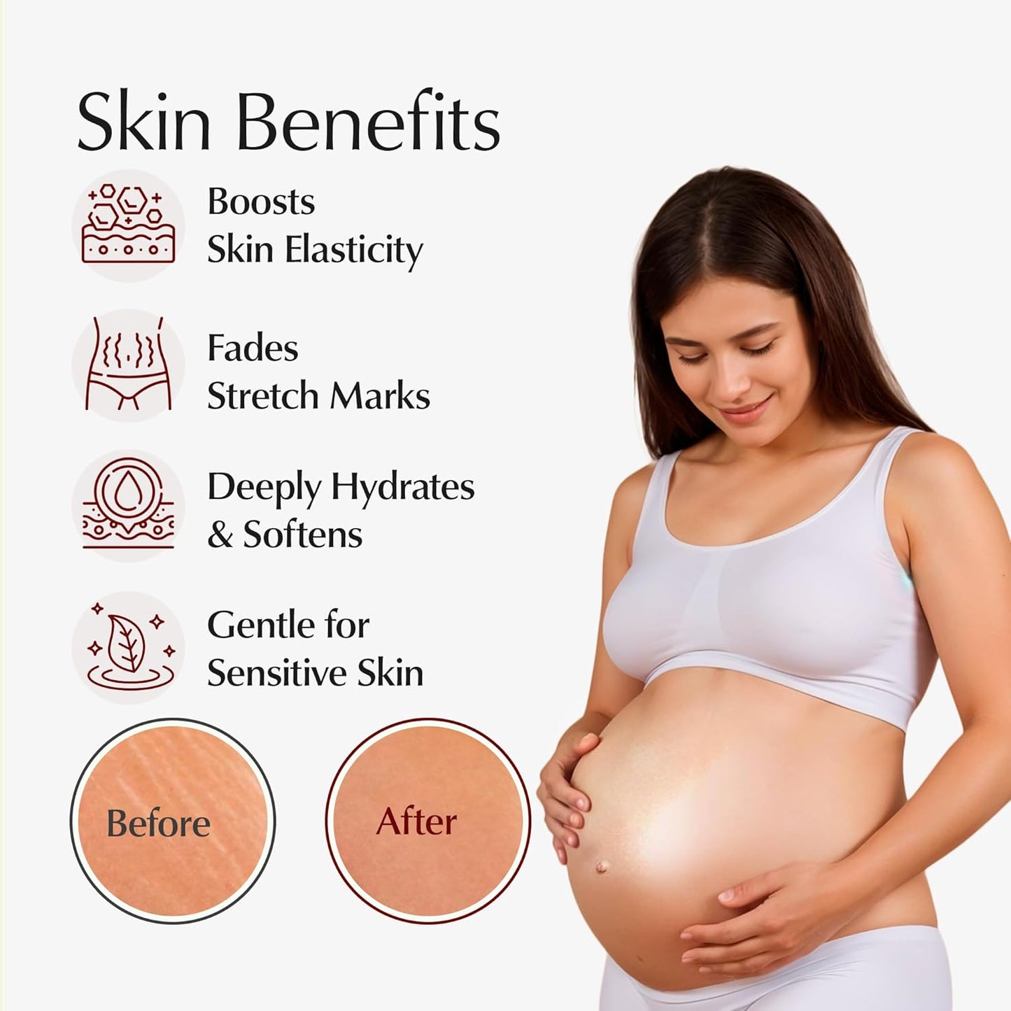Ayumi Sweet Almond Oil with Vitamin E | Natural Stretch Mark Oil for Scar Treatment | Almond Hair Oil for Dry Hair | FaceOil for Dry Skin | Vegan NailOil & Cuticle Oil for Skin Care | 5.3 Fl oz