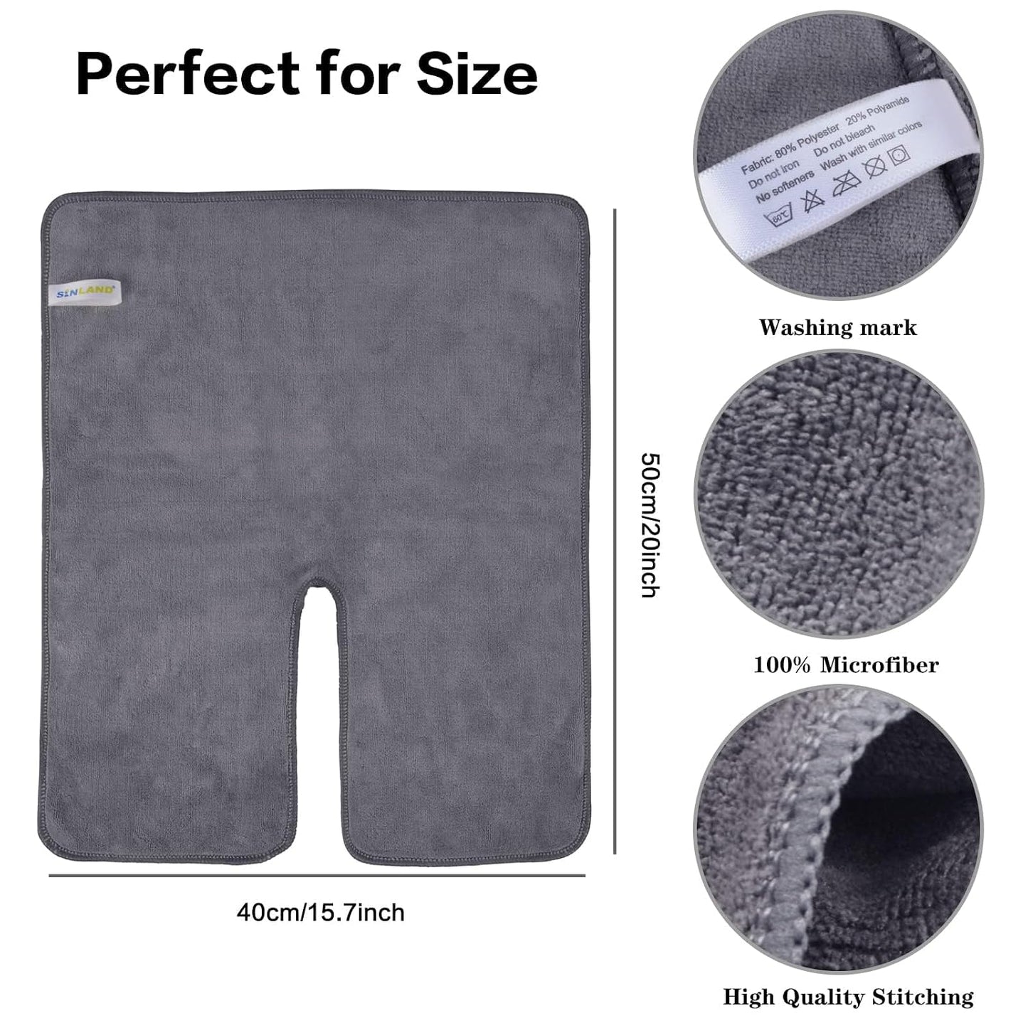 SINLAND Microfiber Esthetician Towels for Facials Mask Removing Face Wrap Soft Facial Cloth with Split Design Spa Towels for Facial Steam Massage and Cleansing 20x15.7inch