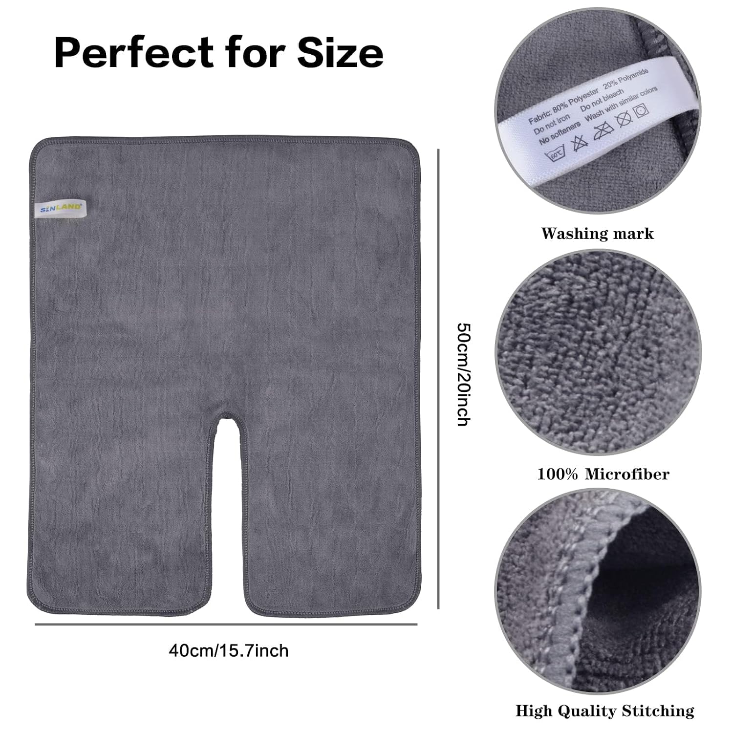 SINLAND Microfiber Esthetician Towels for Facials Mask Removing Face Wrap Soft Facial Cloth with Split Design Spa Towels for Facial Steam Massage and Cleansing 20x15.7inch