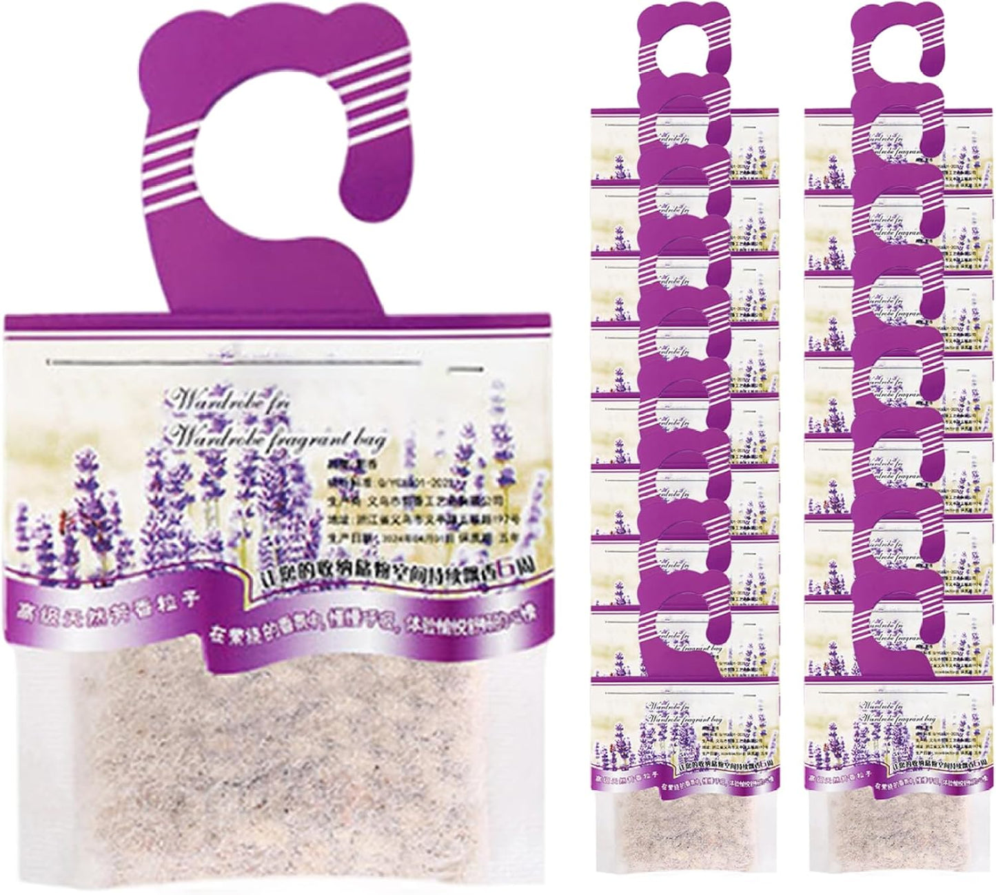 Lavender Sachets for Drawers and Closets, 18 Pack Small Spaces Air Freshener - Long-Lasting Hanging Air Freshener for Closet, Car & Small Spaces
