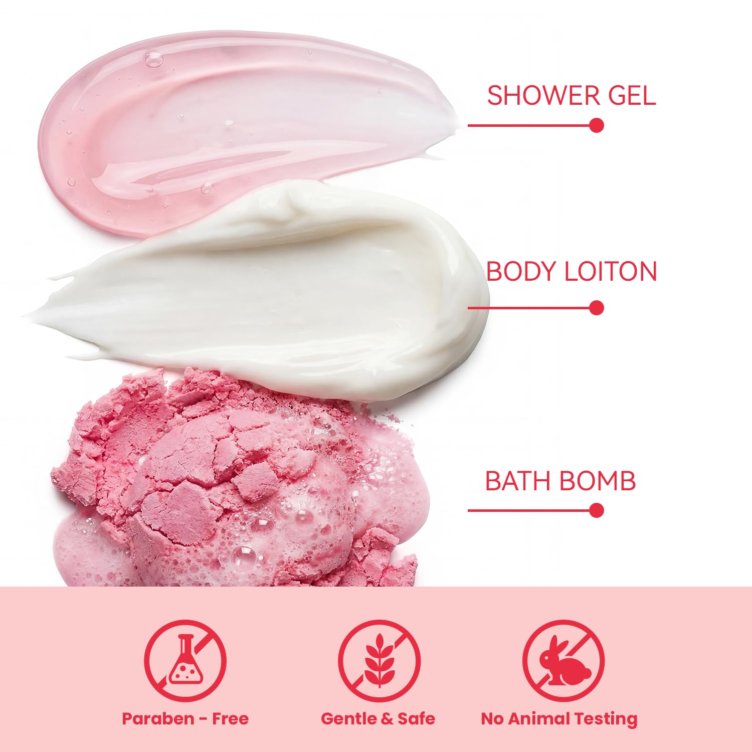 spa luxetique Gift Set For Women, Bath Sets for Women Gift, 8 Pcs Rose Spa Basket Includes Bubble Bath, Shower Gel, Body Lotion, Mom Birthday Gifts, Mother‘s Day Gifts for Her