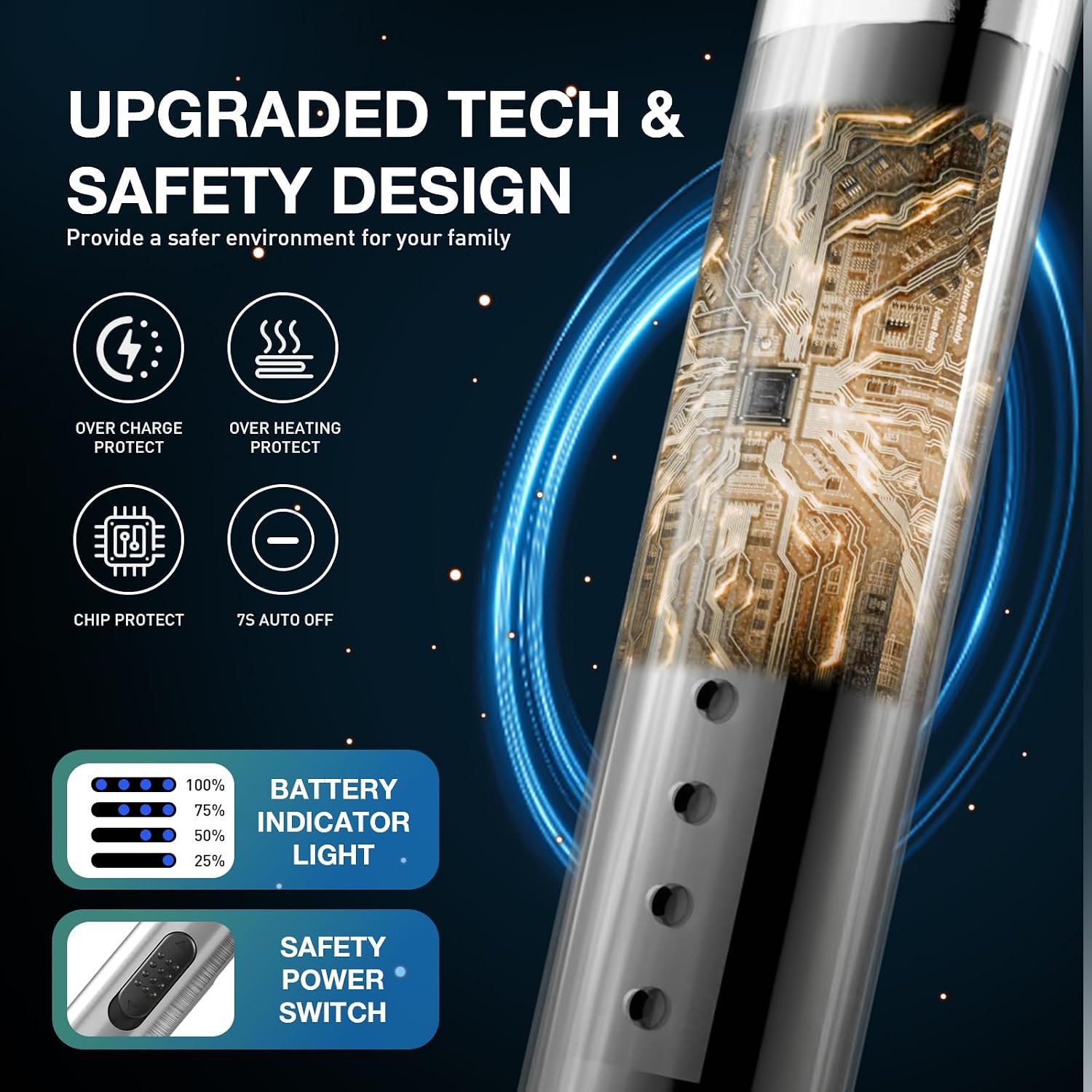 3-Pack Long Stem Electric USB C Rechargeable Plasma Candle Lighter, Windproof Arc Lighter with Safety Lock for Candles, Gas Stoves, Firestarter, Gift Set (Black, Rose Gold, Chrome)