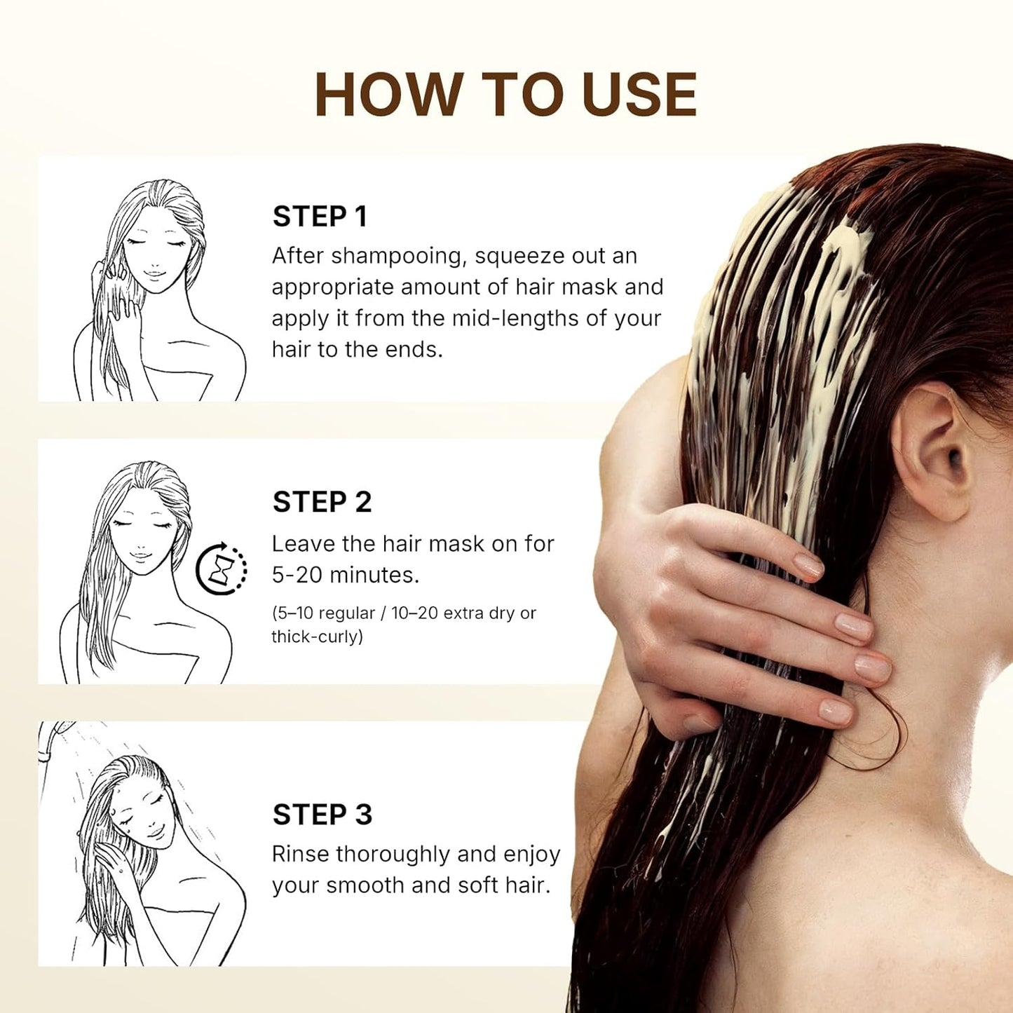 Karseell Collagen Hair Treatment Deep Repair Conditioning Argan Oil Collagen Hair Mask Essence for Dry Damaged Hair All Hair Types 16.90 oz 500ml