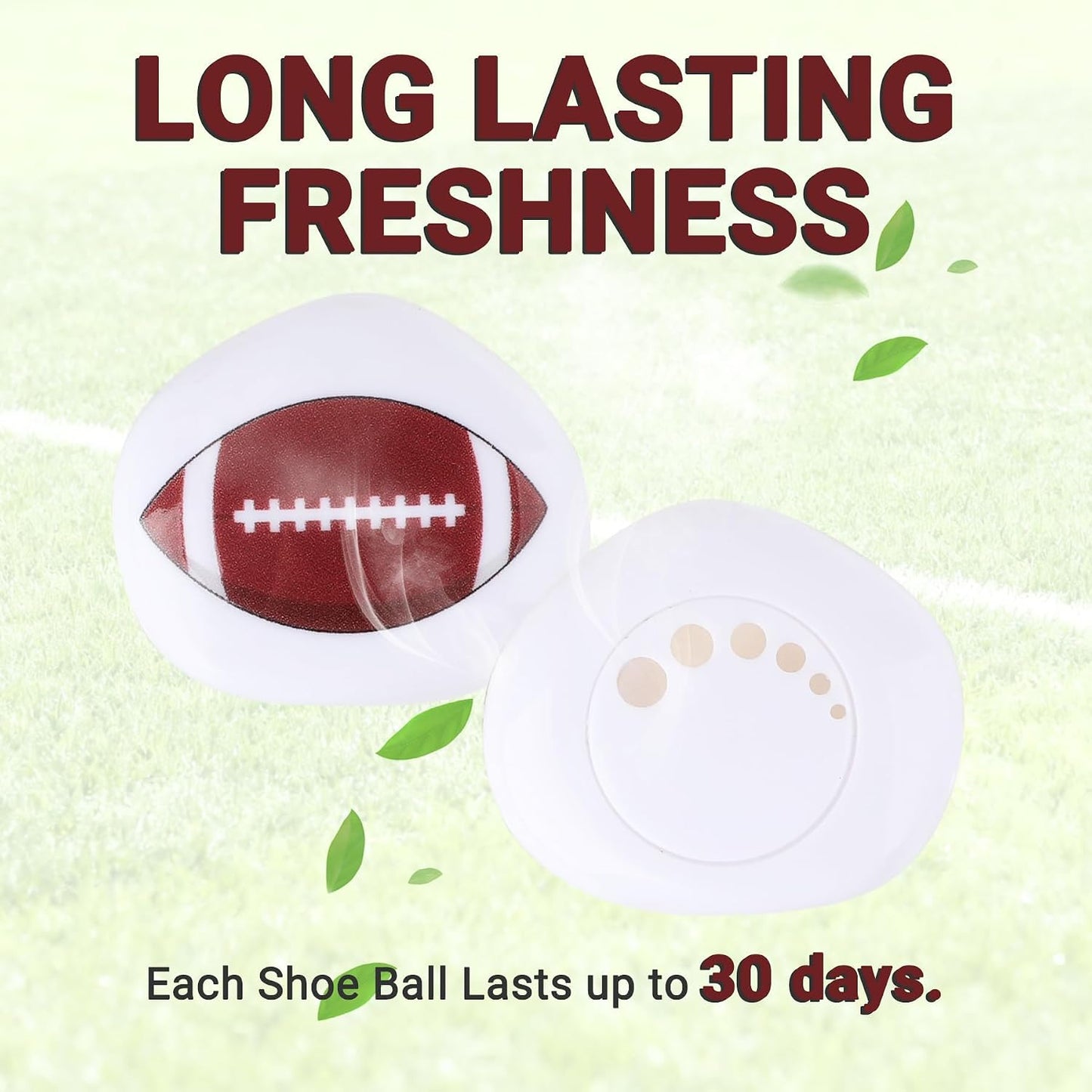 Knixmax Versatile Deodorizer Balls for Shoes Gym Bags Home Freshener for Closets Lockers Odor Eater Eliminate Unpleasant Scent Cologne Football