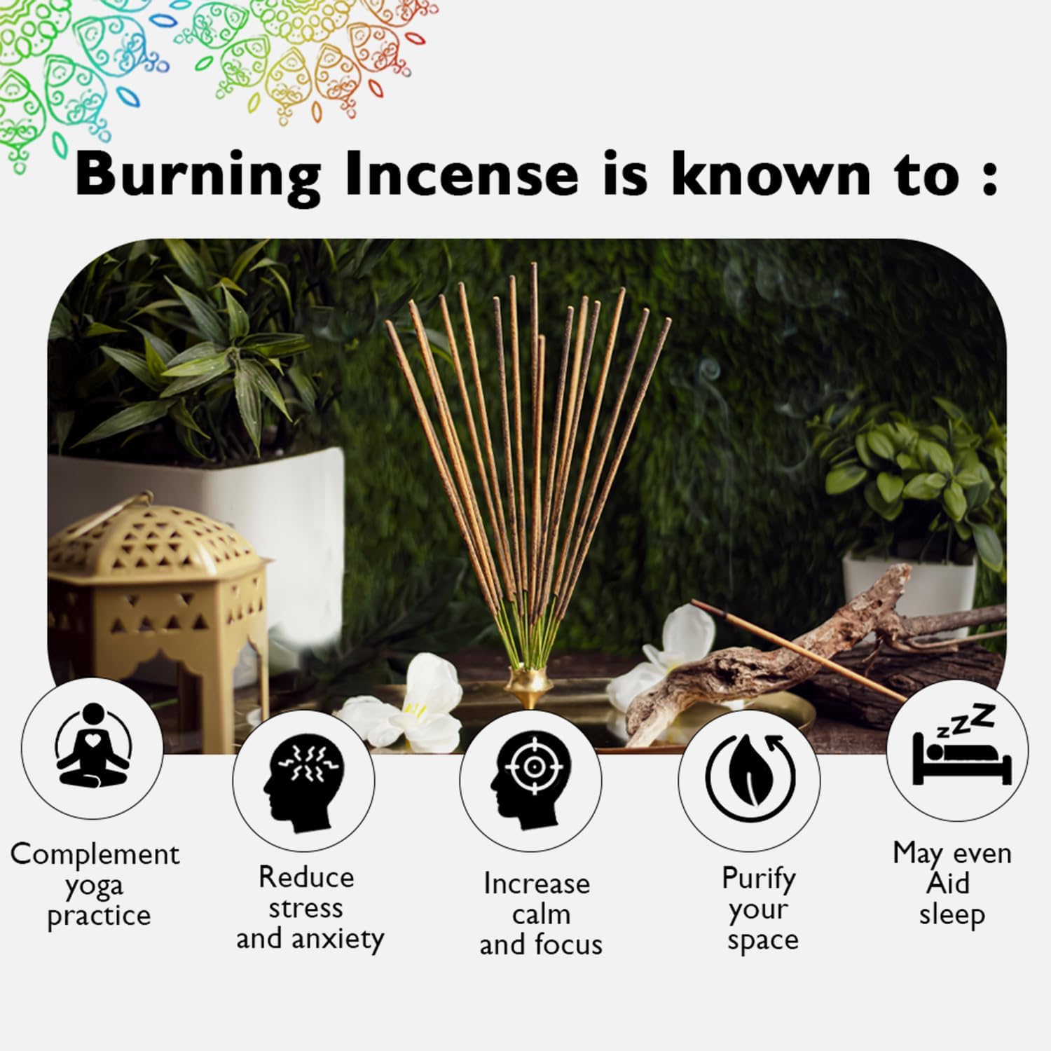 Simply Vedic 7 Chakra Incense Sticks, Aromatic Bliss for Balance & Healing| Handcrafted 140 Sticks with Pure Natural Scents to Align Energy Centers, Aromatherapy, Meditation, Yoga, Promote Relaxation
